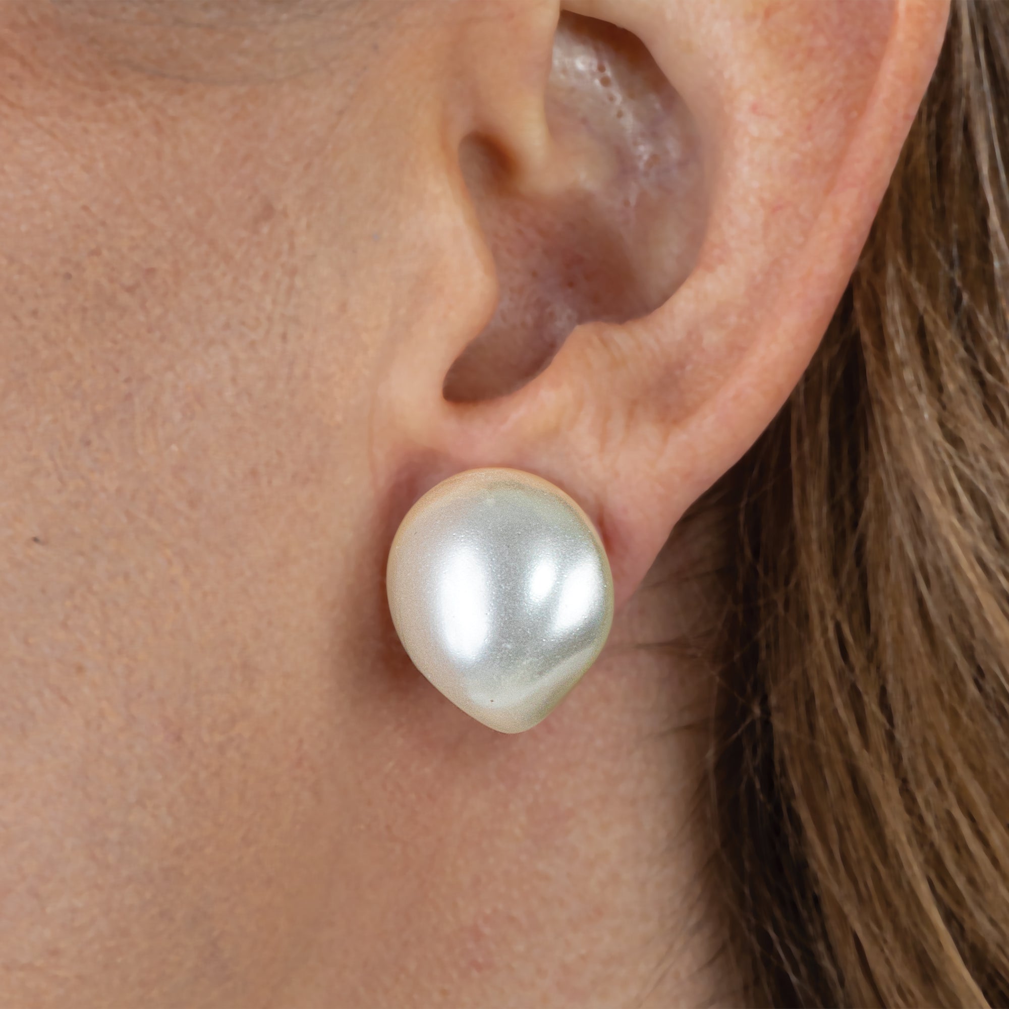 Murano Glass Vintage Pearl Clip-On Earrings