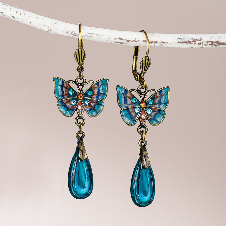 Beauty In Blue Butterfly Earrings