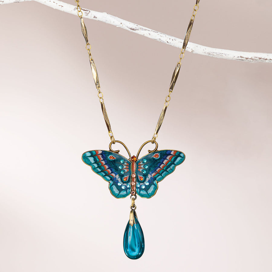 Beauty In Blue Butterfly Necklace