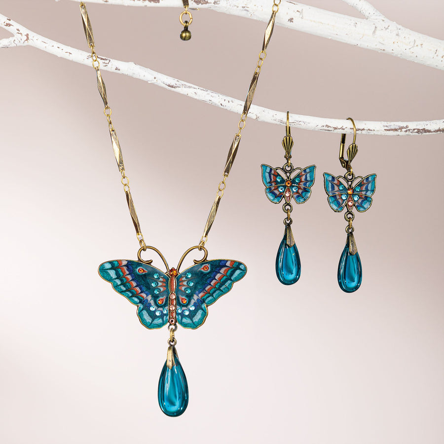 Beauty In Blue Butterfly Necklace