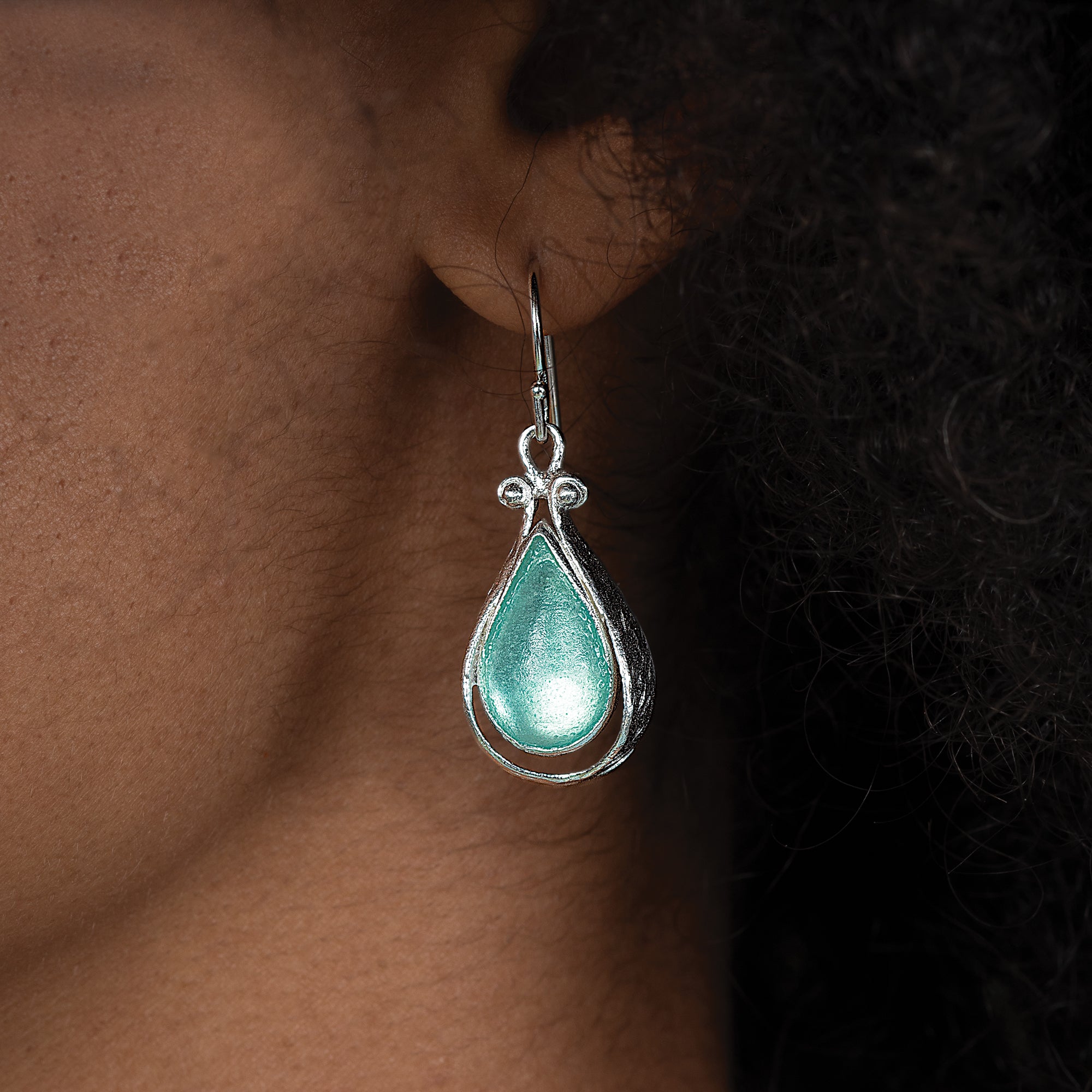 Roman Glass Radiance Teardrop Earrings