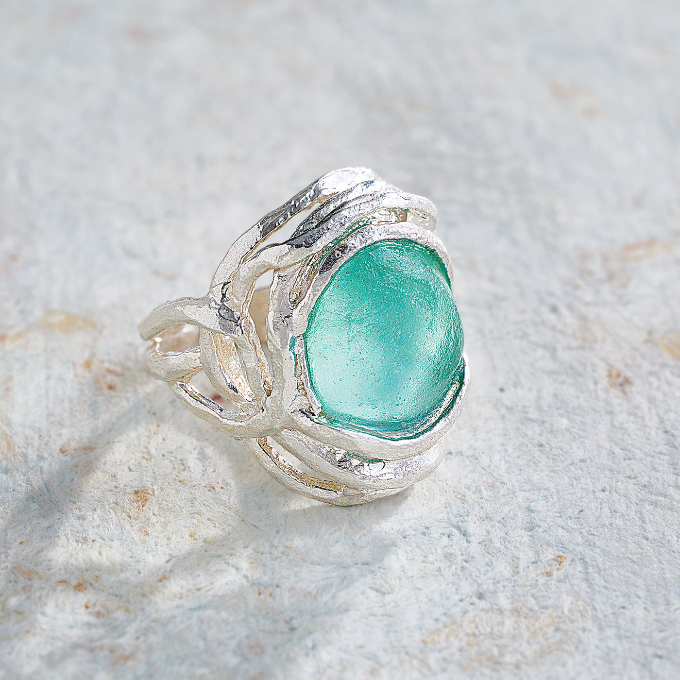 Roman Glass Radiance Statement Ring