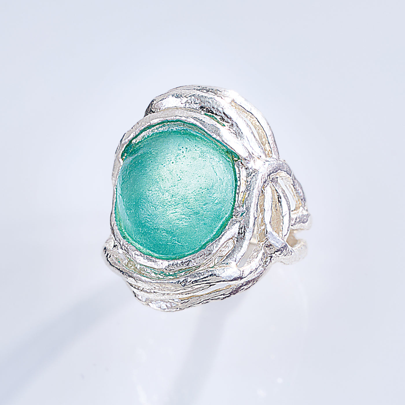 Roman Glass Radiance Statement Ring