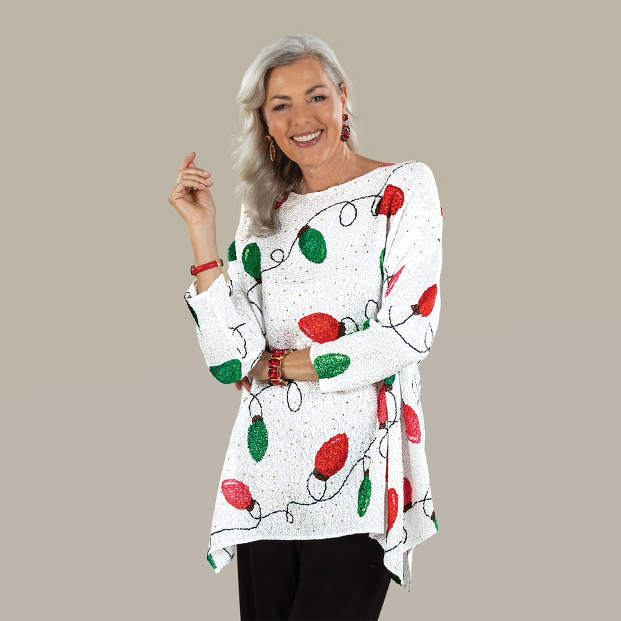 Holiday Lights Crinkle Tunic (Preorder)