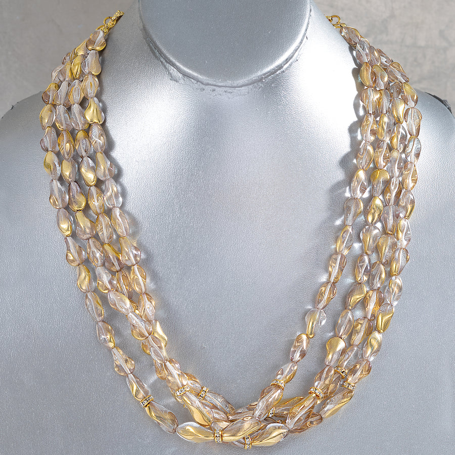 Twist Of Fate Murano Glass Multi-Strand Necklace