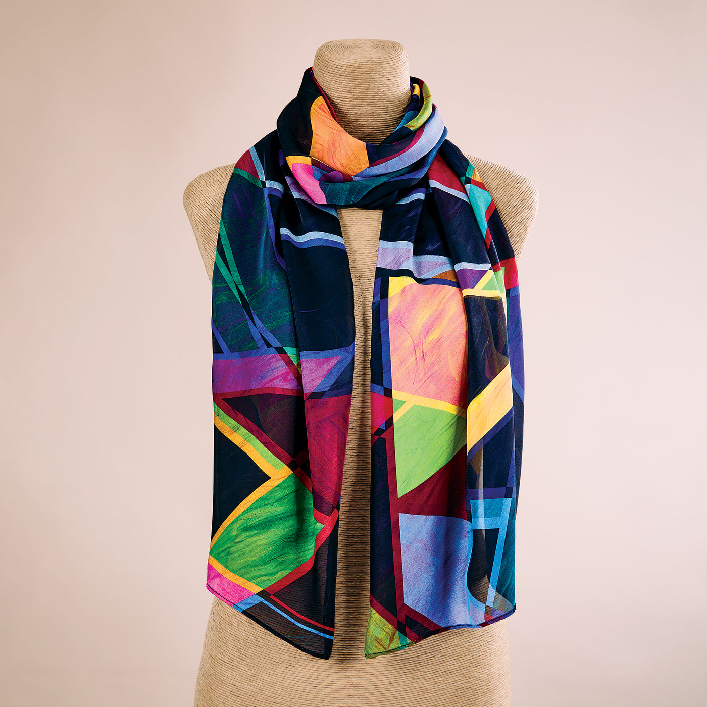 Stained Glass Rainbow Scarf