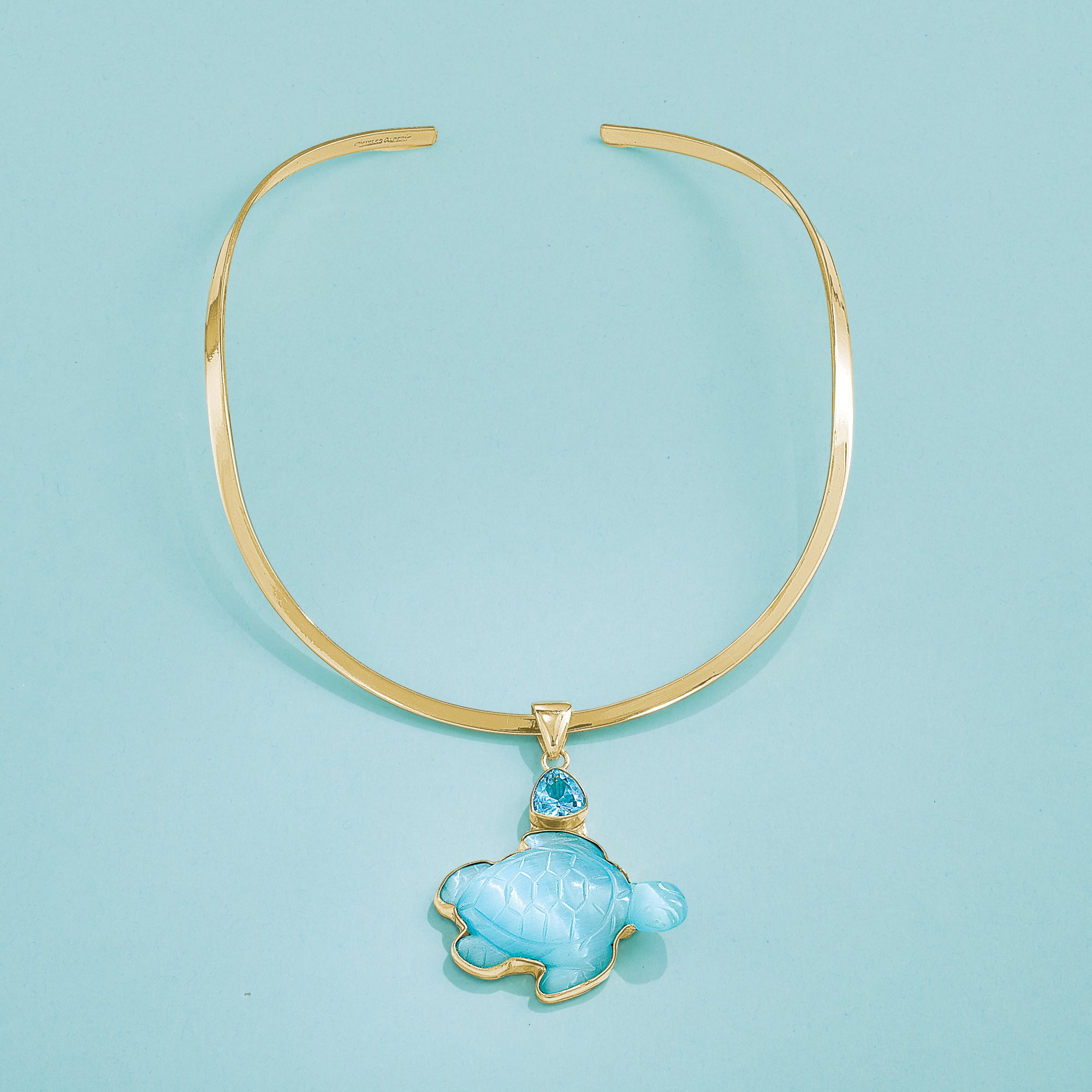 Blue Sea Turtle Necklace