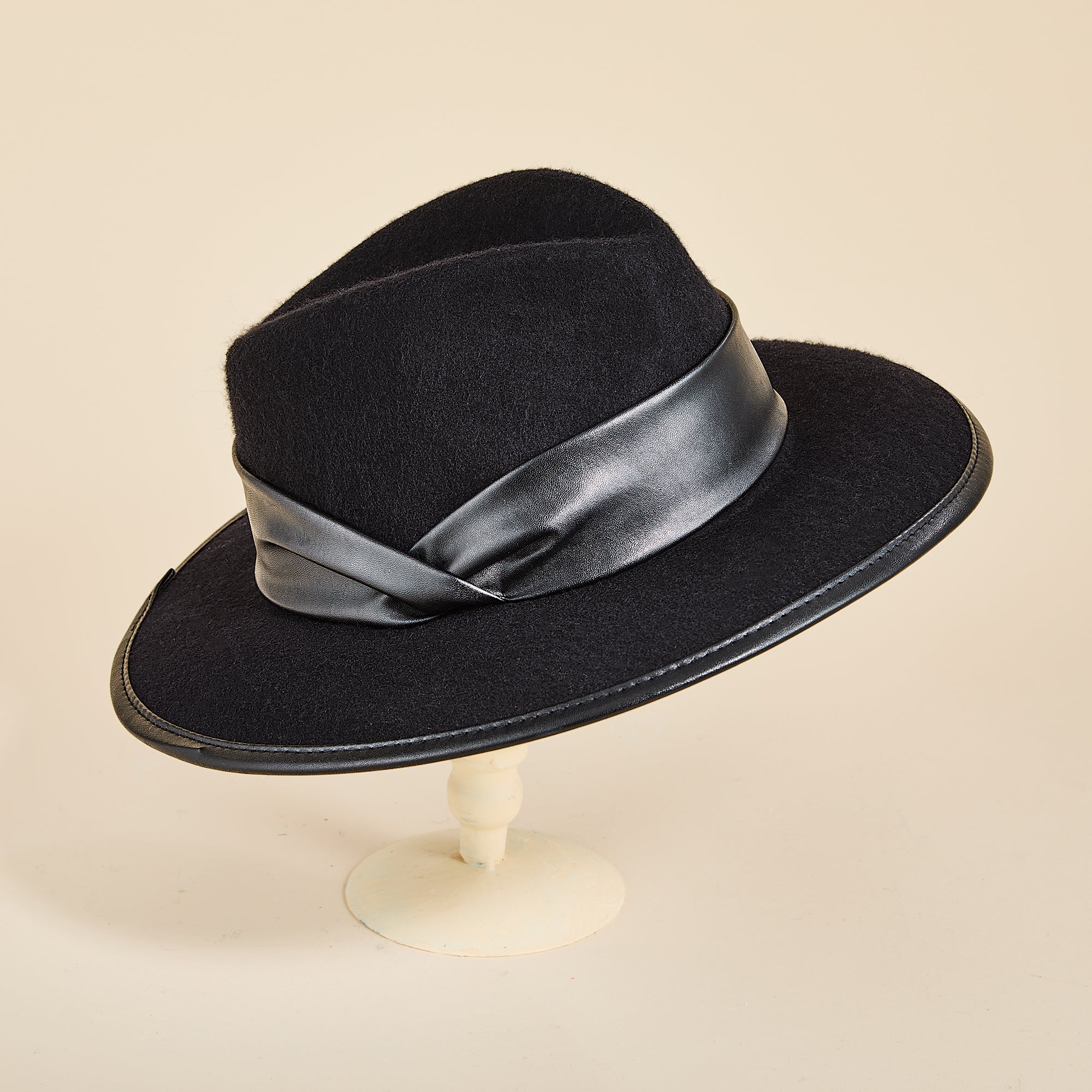 Bella Italian Leather Fedora