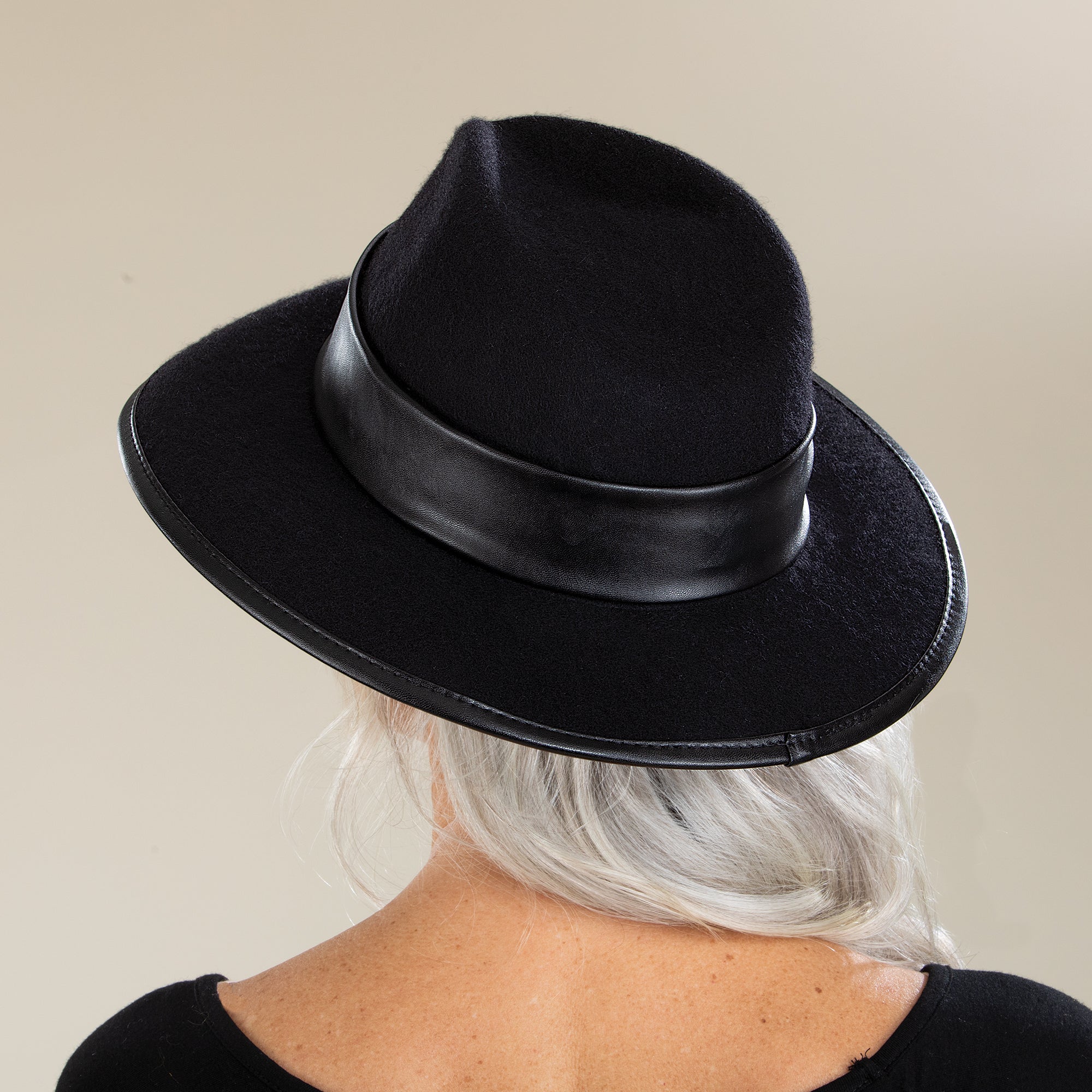 Bella Italian Leather Fedora