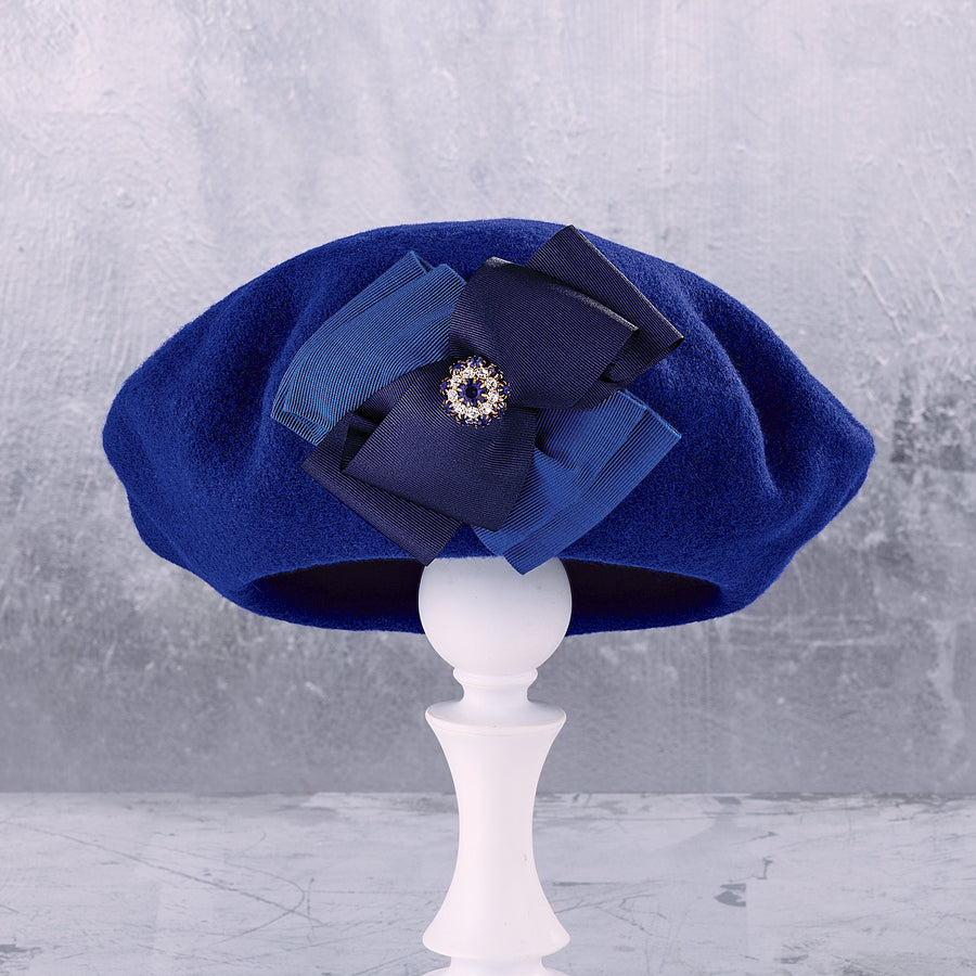 Madeline Royal Blue Wool Beret