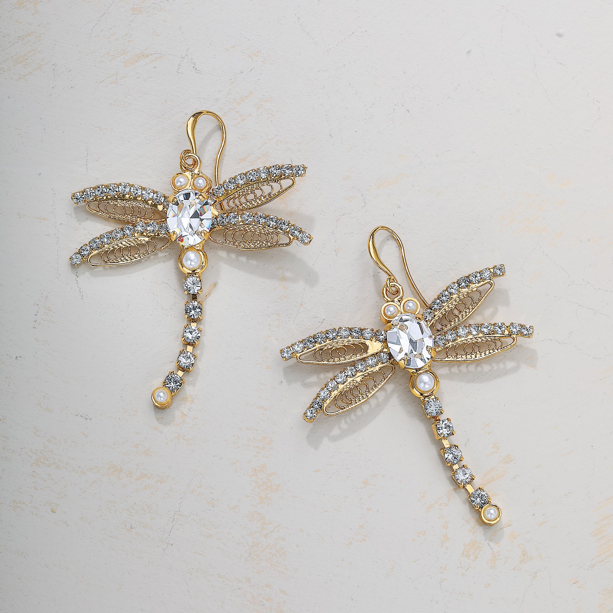 Bejeweled Dragonfly Earrings