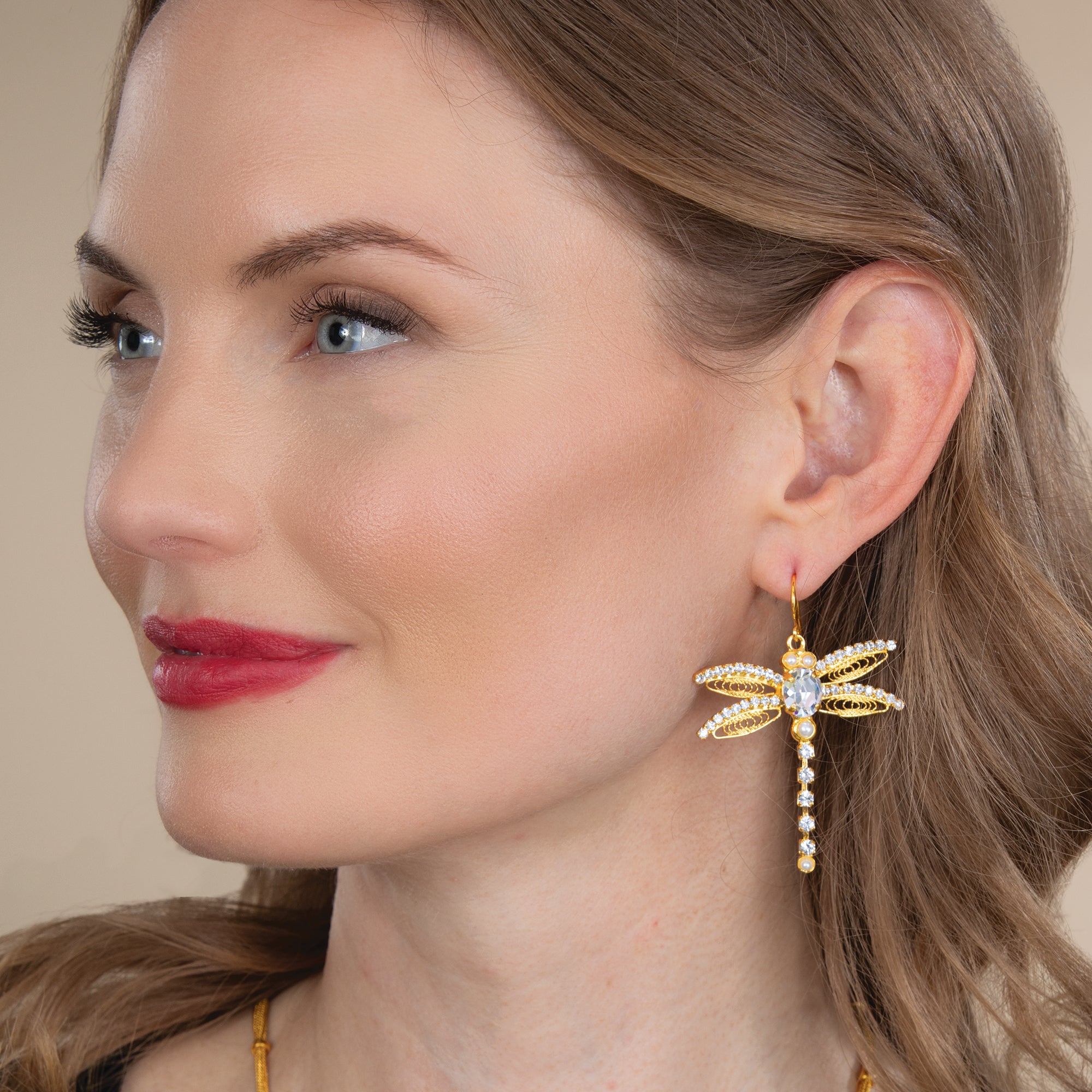 Bejeweled Dragonfly Earrings