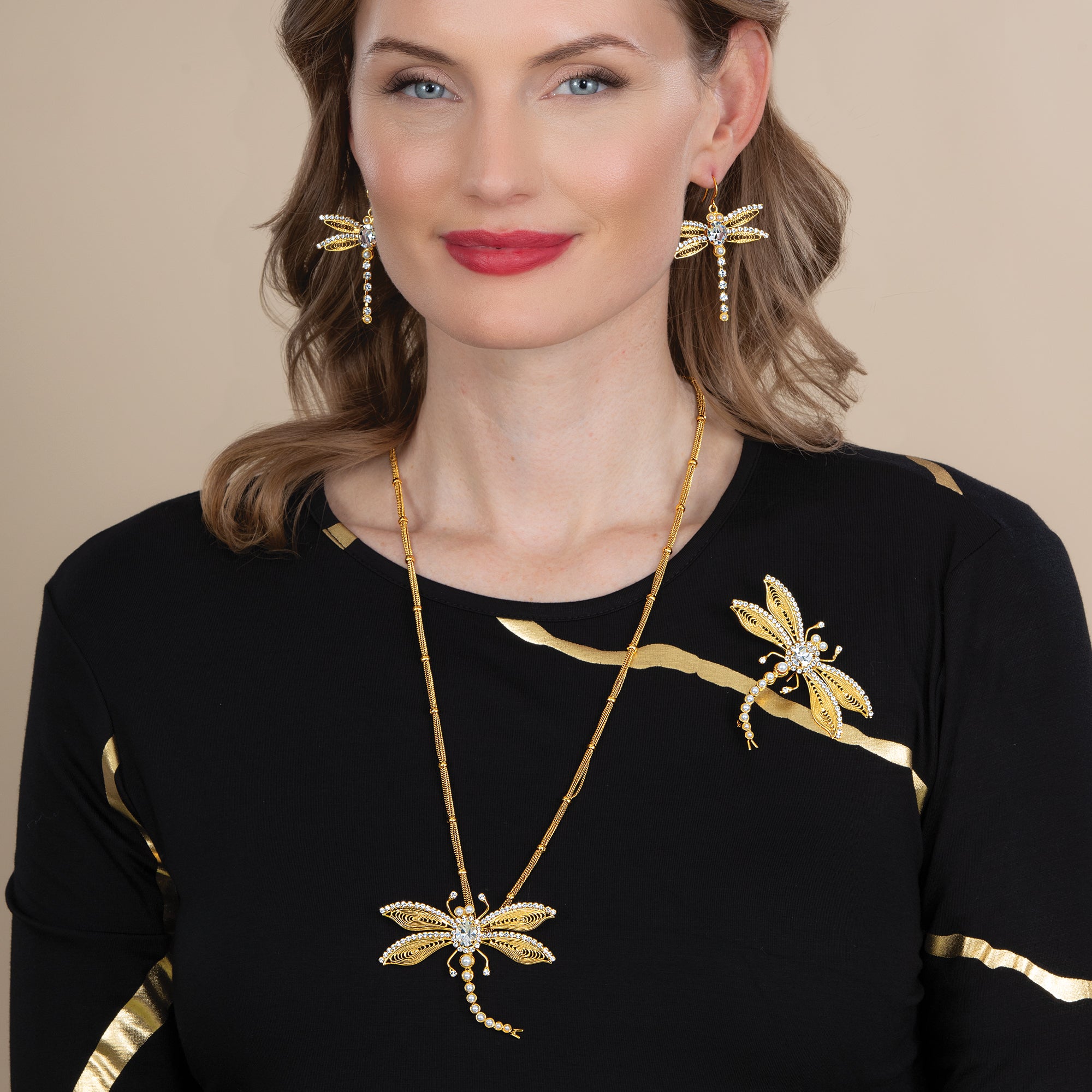 Bejeweled Dragonfly Earrings