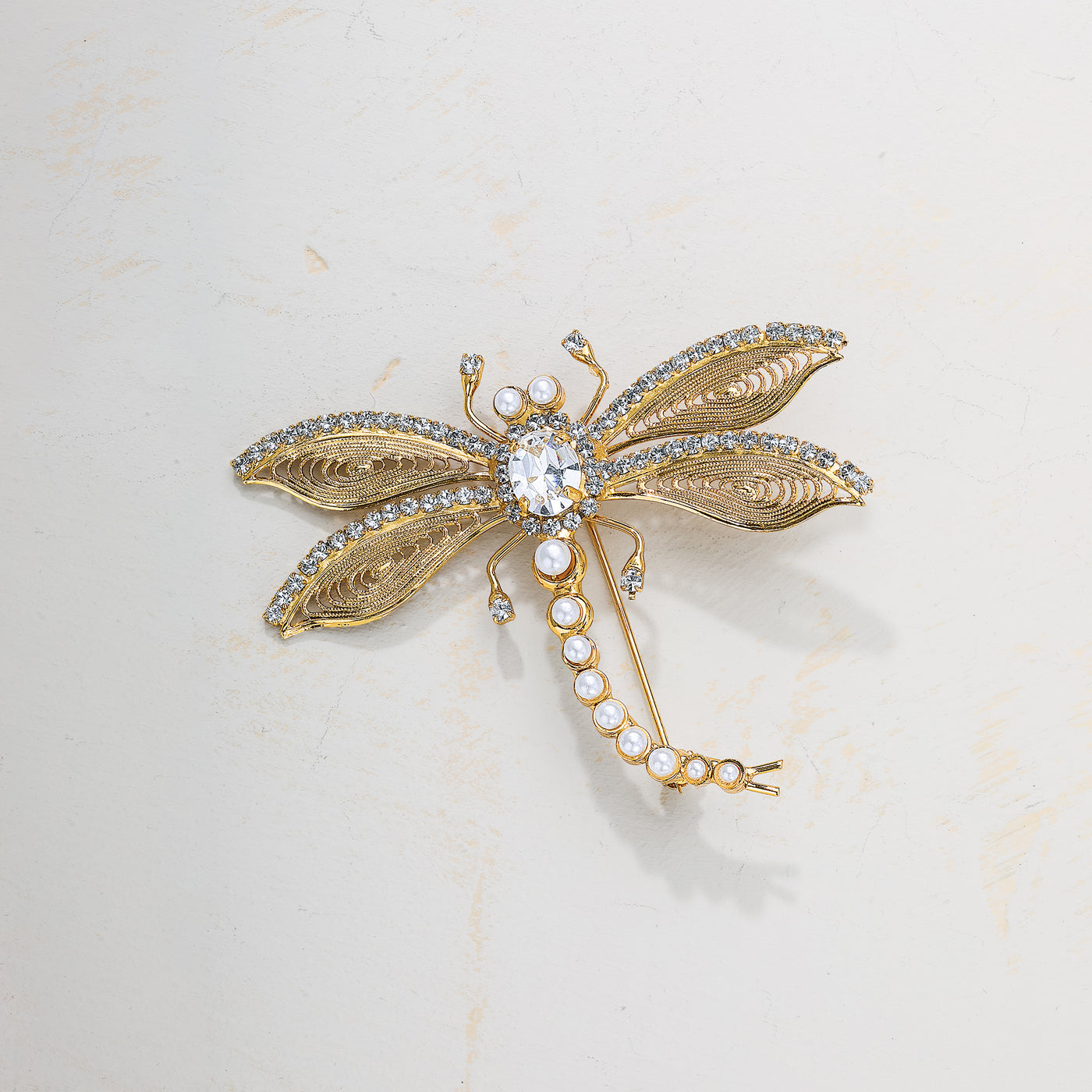 Bejeweled Dragonfly Brooch