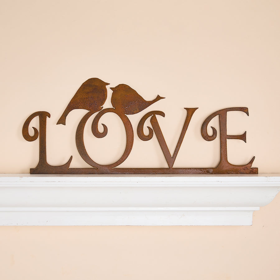 Lovebirds Copper Wall Art