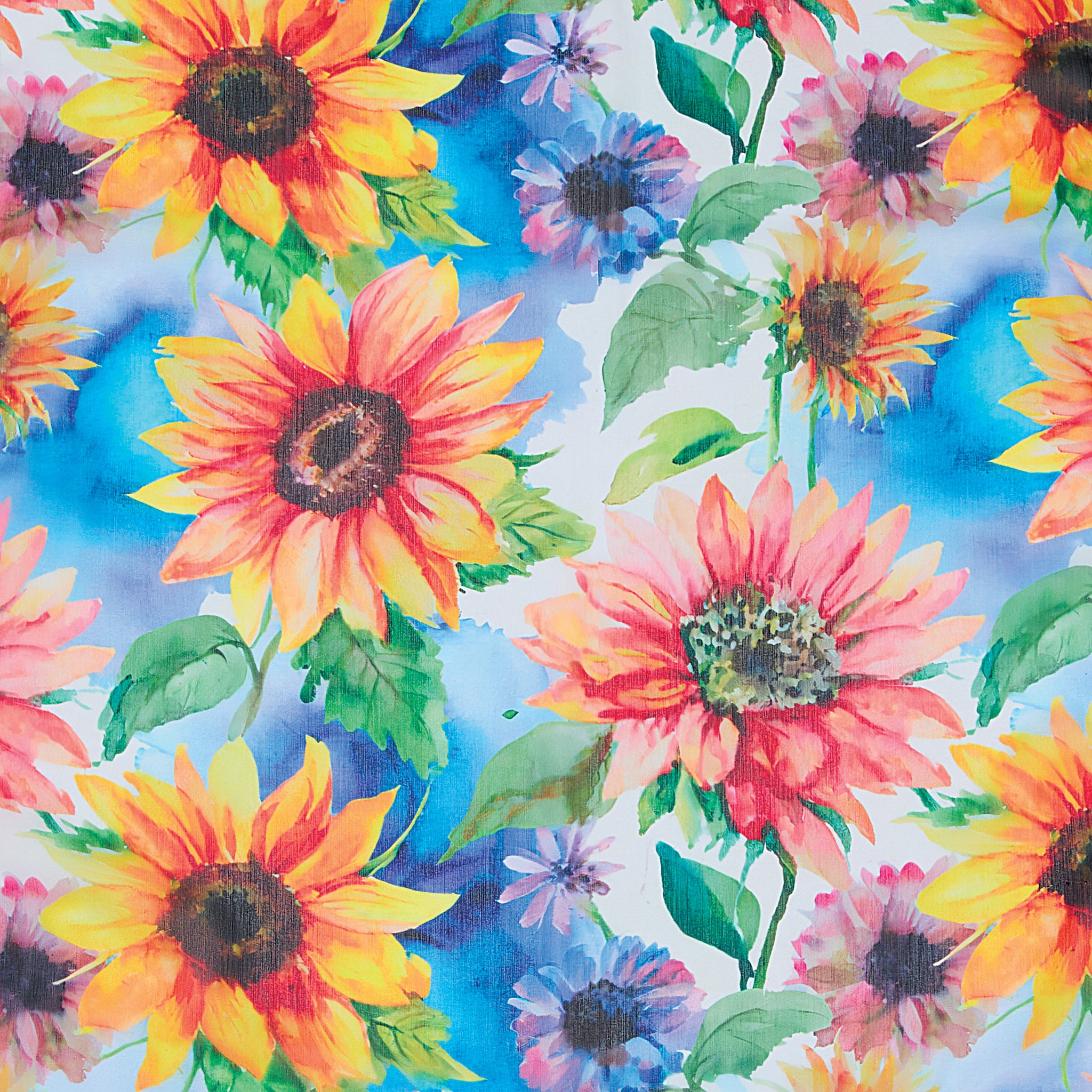 Watercolors Sunflower Chiffon Scarf