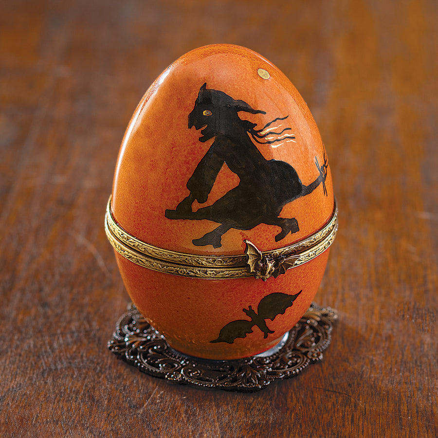 Limoges Porcelain Wicked Witch Musical Egg