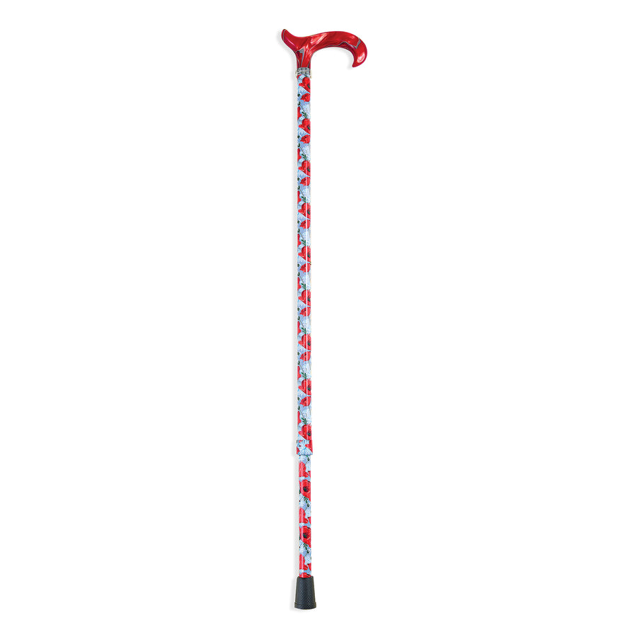 Pretty Poppies Walking Cane