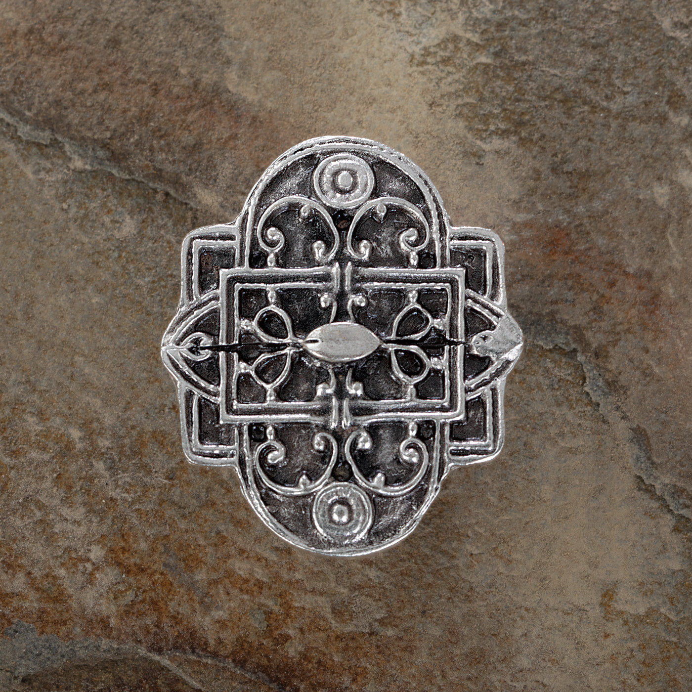 Turkish Pewter Shield Design Ring