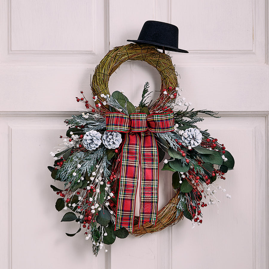 Frosted Snowman Wreath