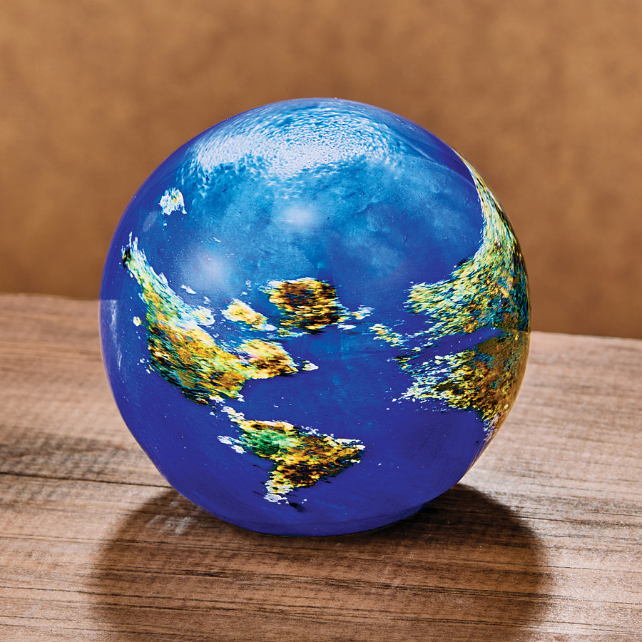 Down To Earth Glass Paperweight