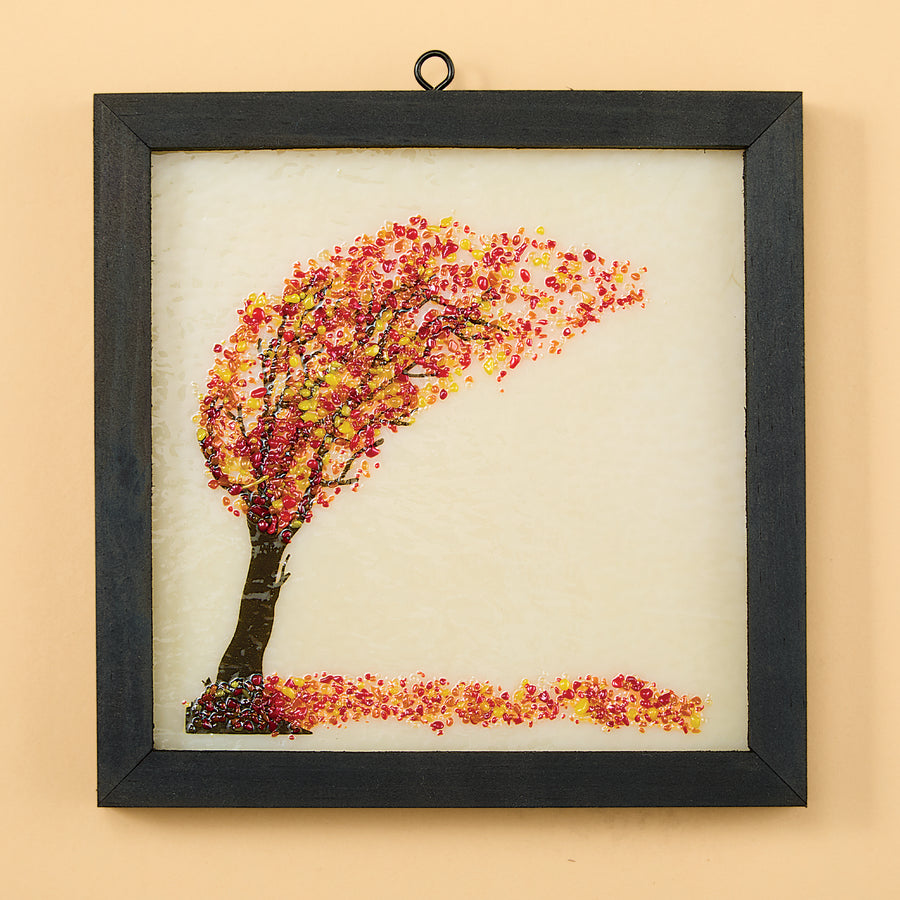 Willow In The Wind Glass Wall Art