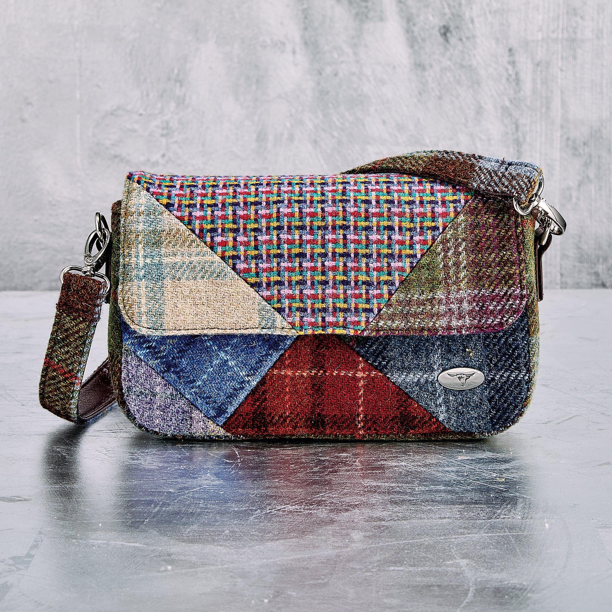 Patchwork Harris Tweed Shoulder Bag