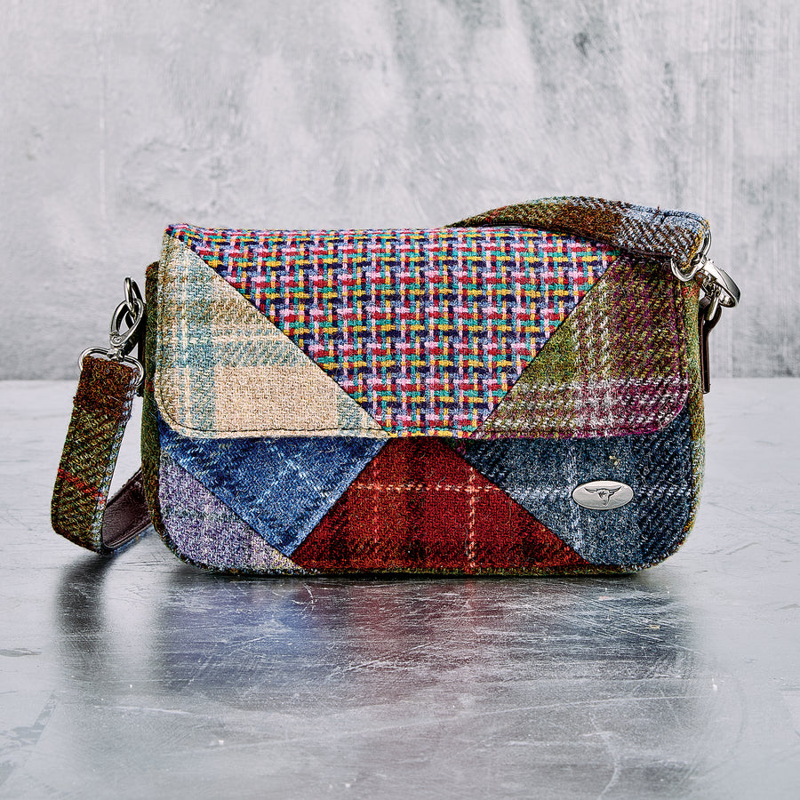 Patchwork Harris Tweed Shoulder Bag (Preorder)