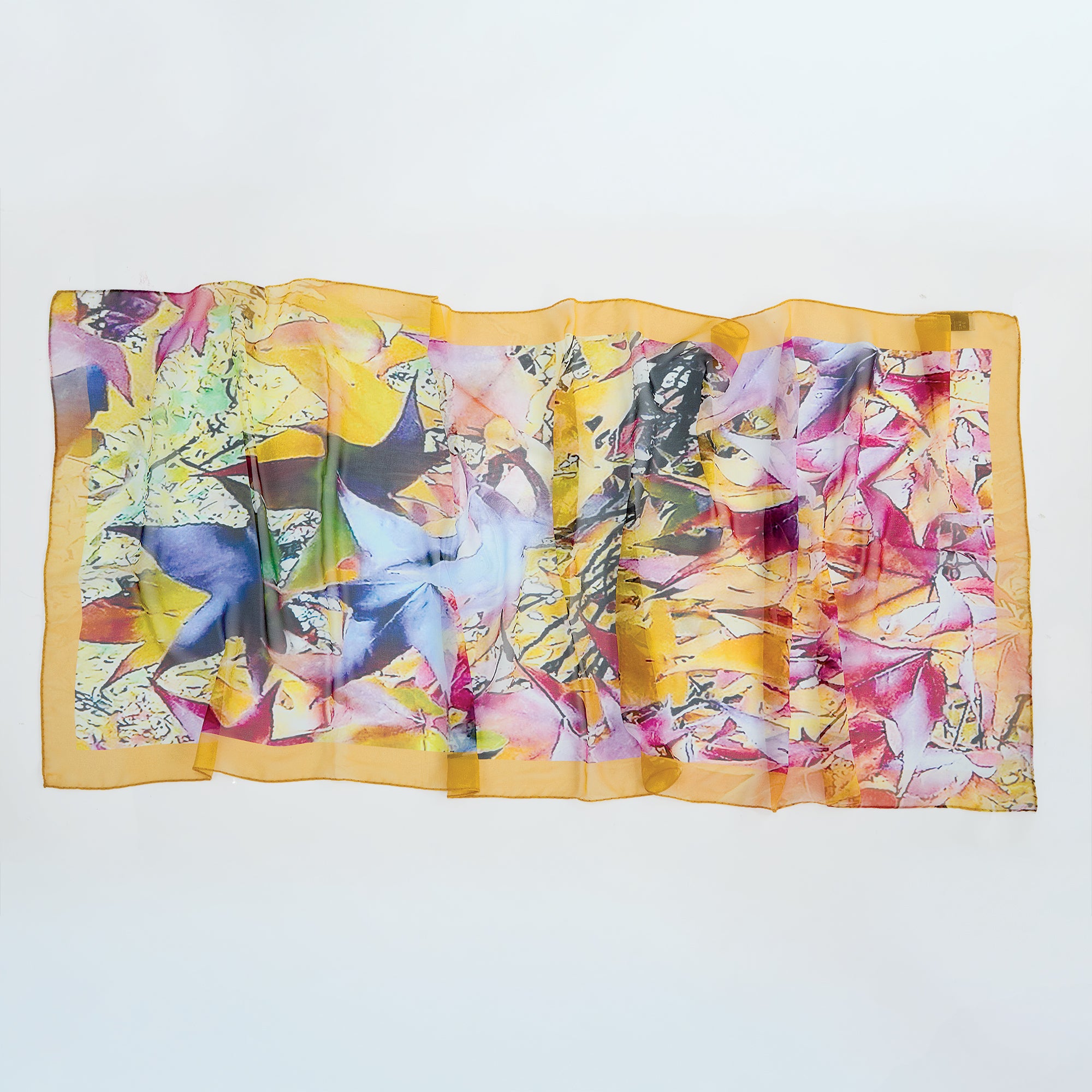 Autumn Abstract Italian Silk Scarf