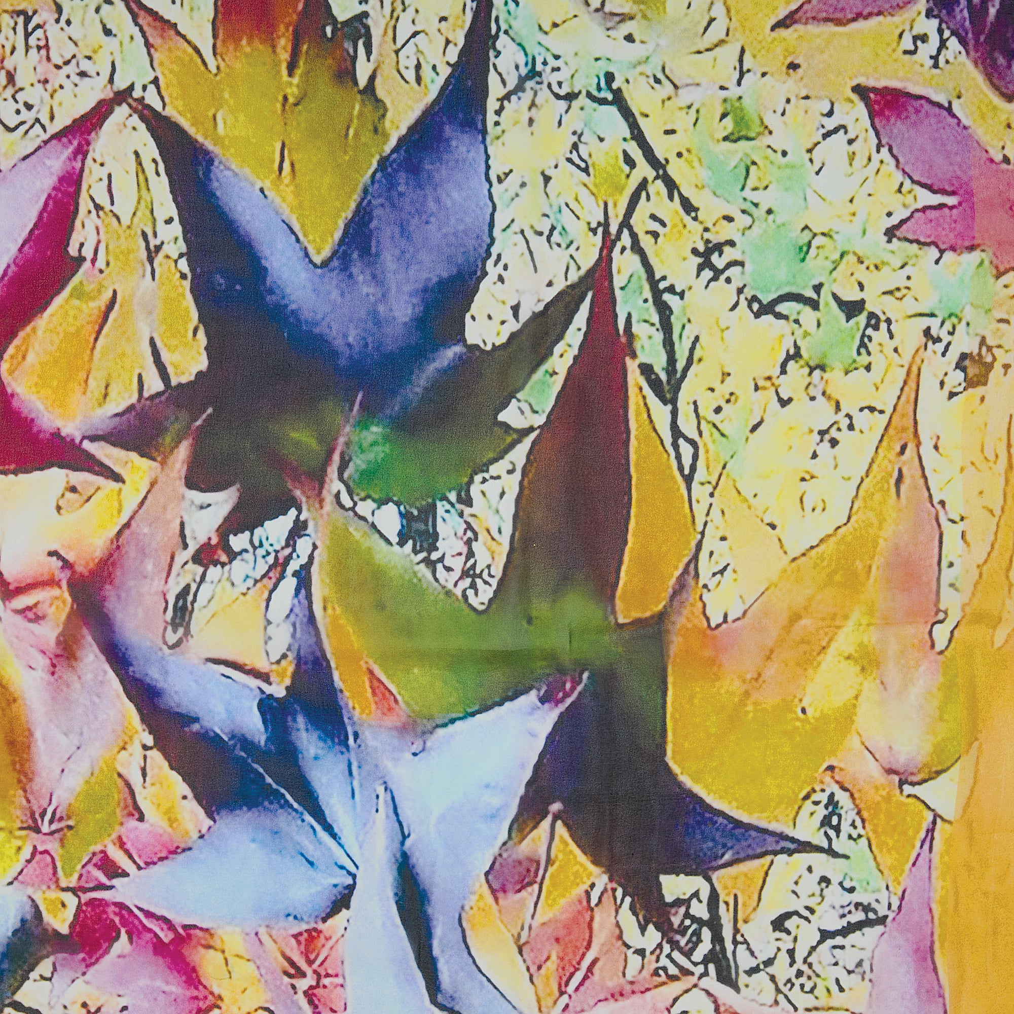 Autumn Abstract Italian Silk Scarf