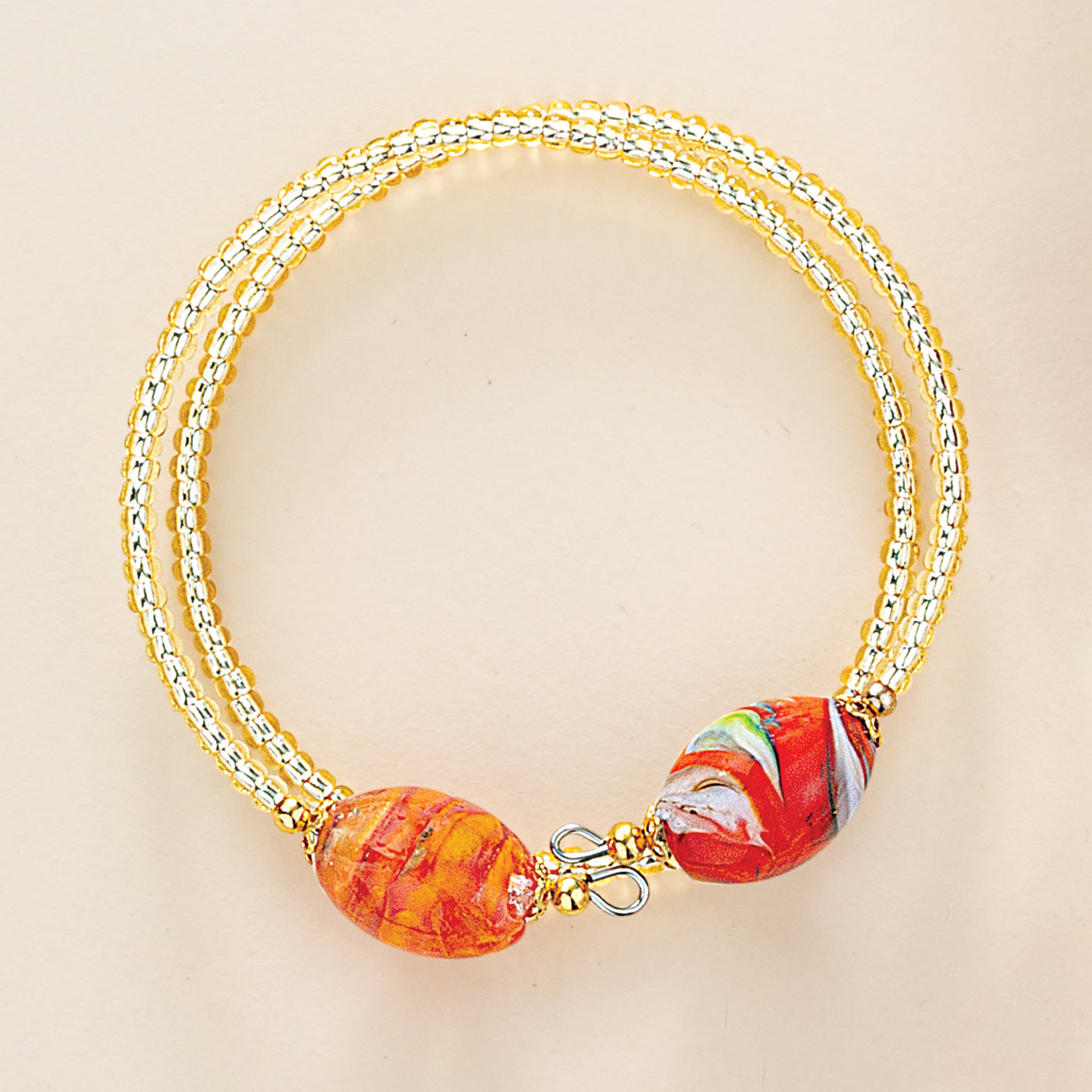 Murano Glass Unparalleled Patterns Coil Bracelet (Preorder)