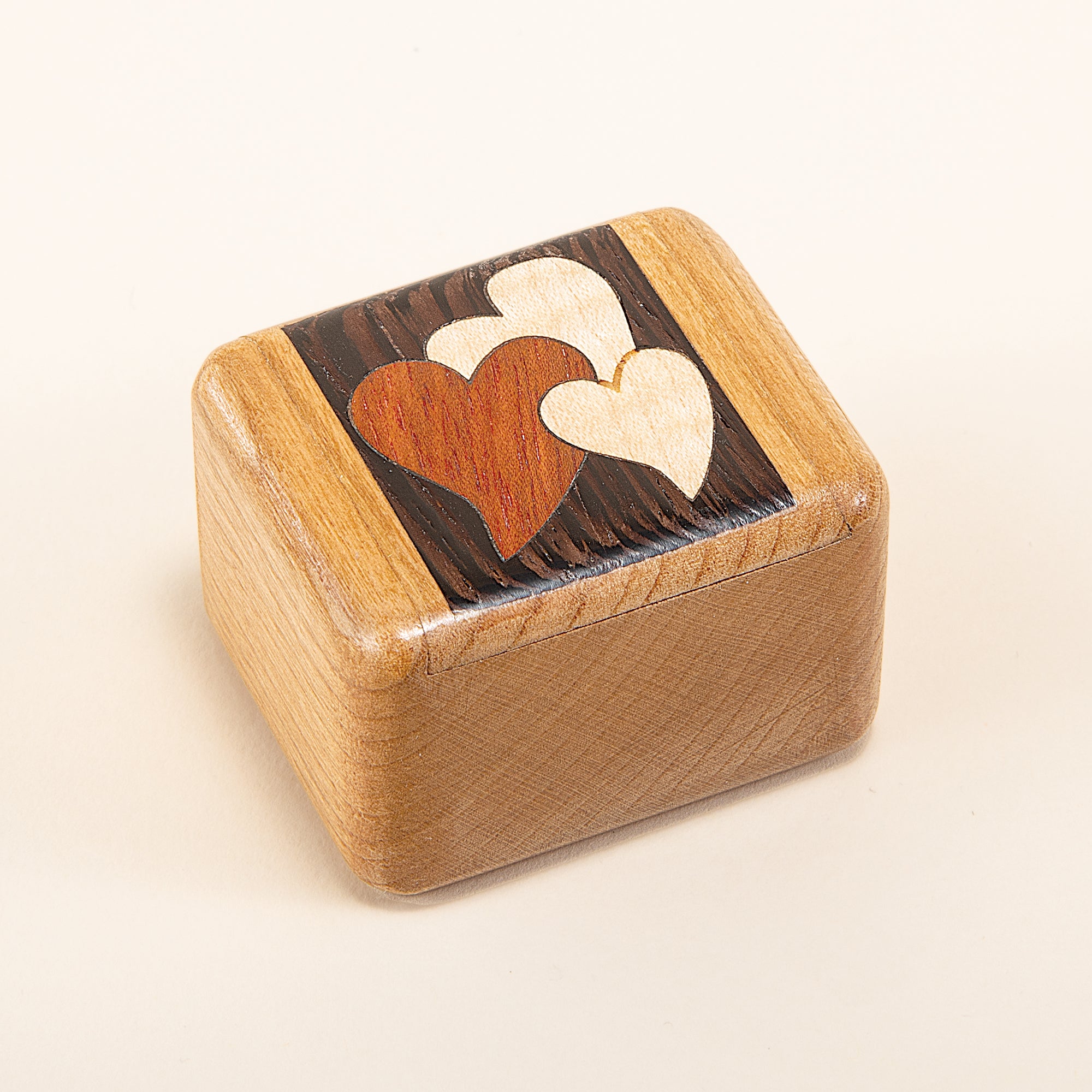 Heart Trio Wooden Treasure Box