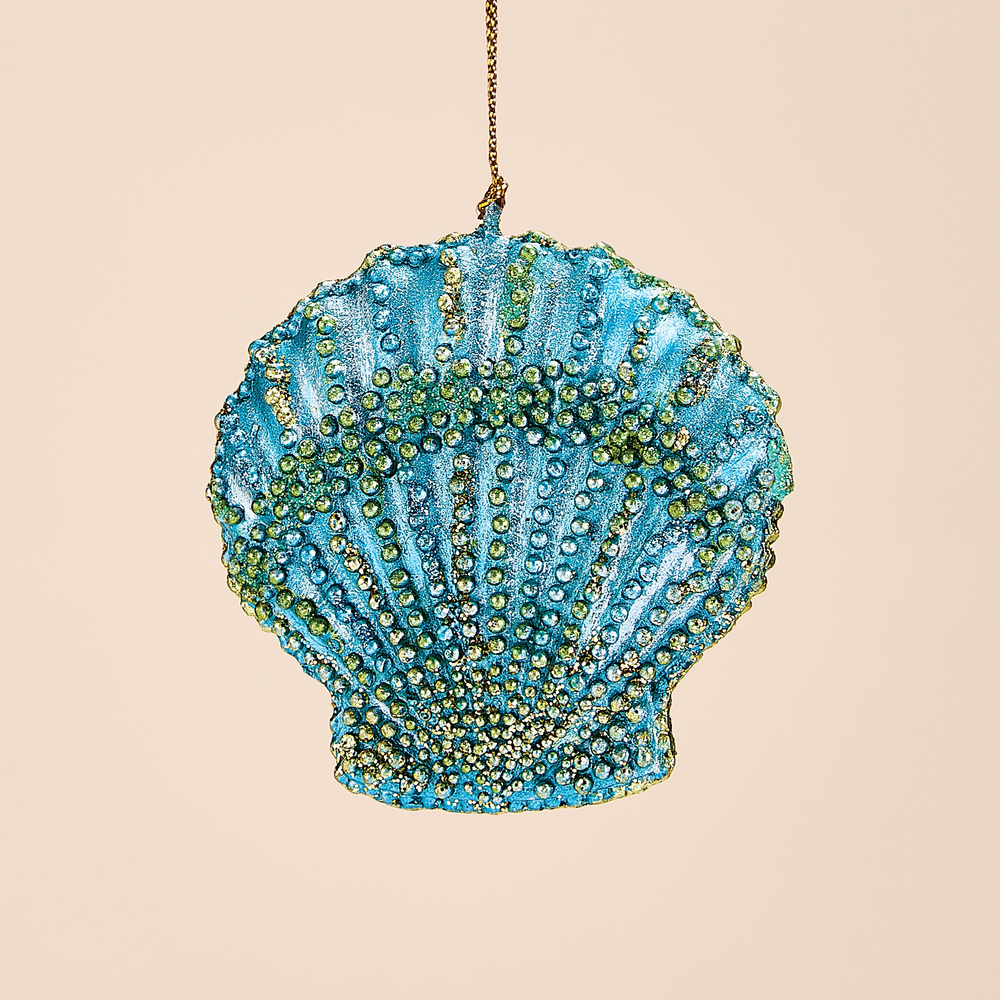 Hand-Painted Scallop Shell Ornament