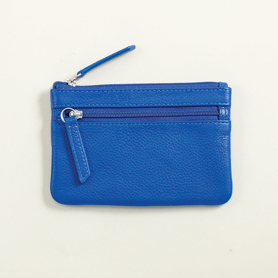 Royal Blue Leather Coin Purse