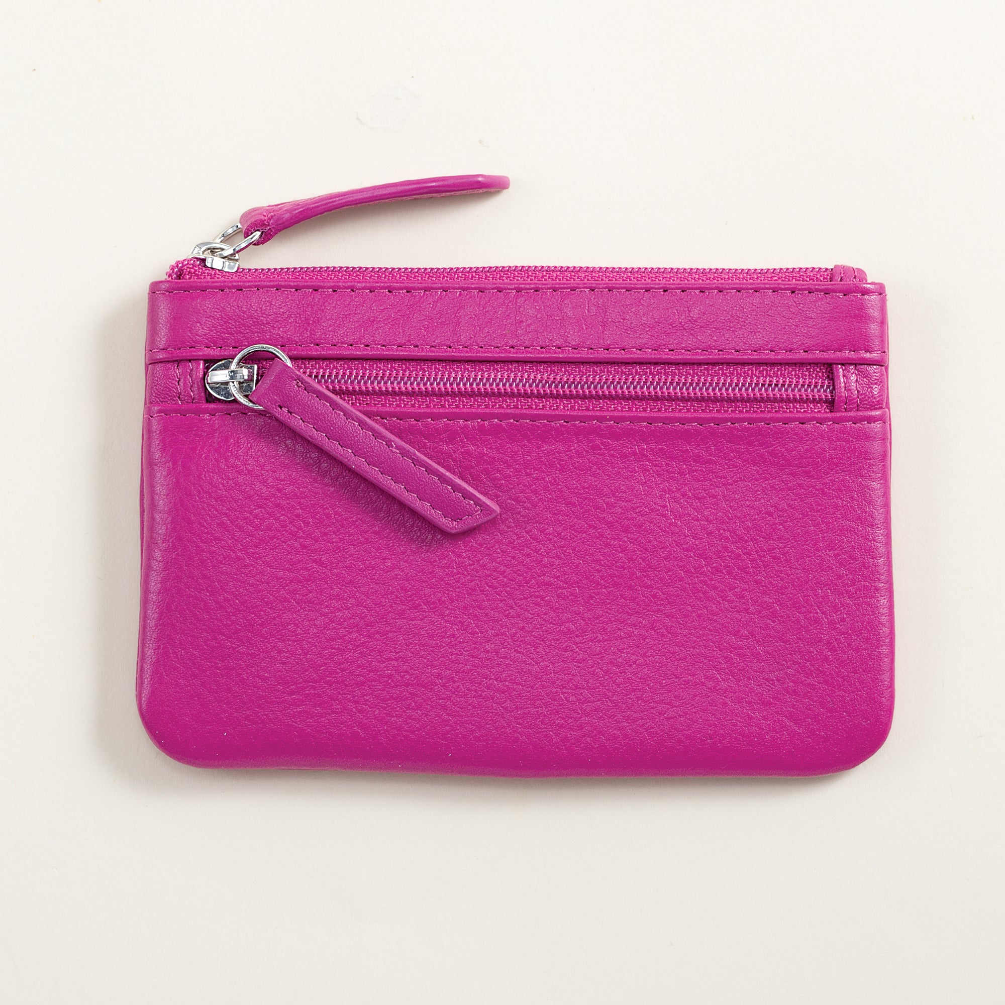 Fuchsia Leather Coin Purse