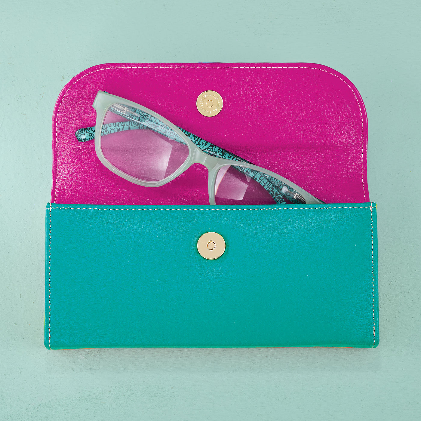 Paradise Rays Leather Eyeglass Case