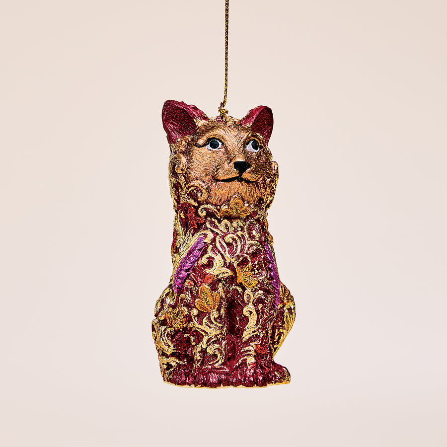 Hand-Painted Sitting Kitty Ornament