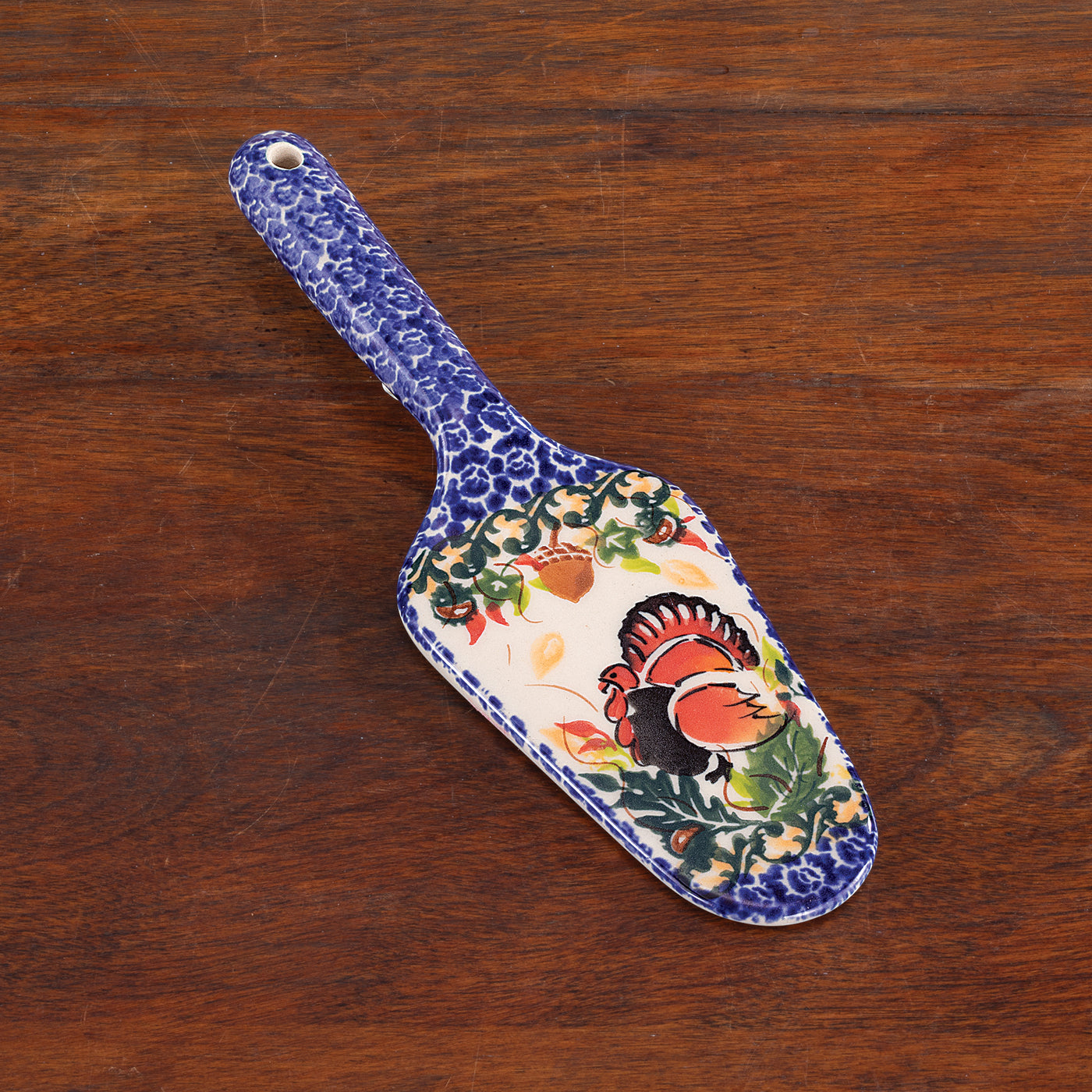 Polish Pottery Happy Harvest Pie Server