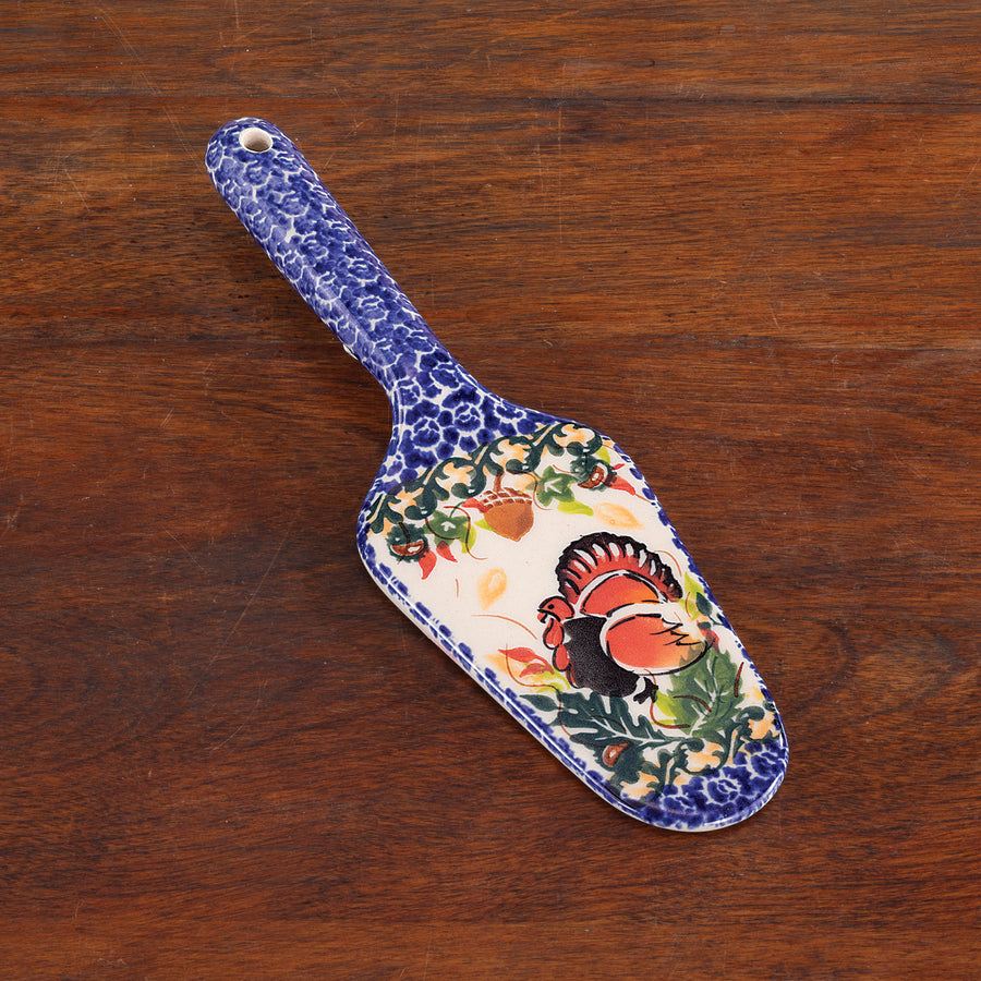 Polish Pottery Happy Harvest Pie Server