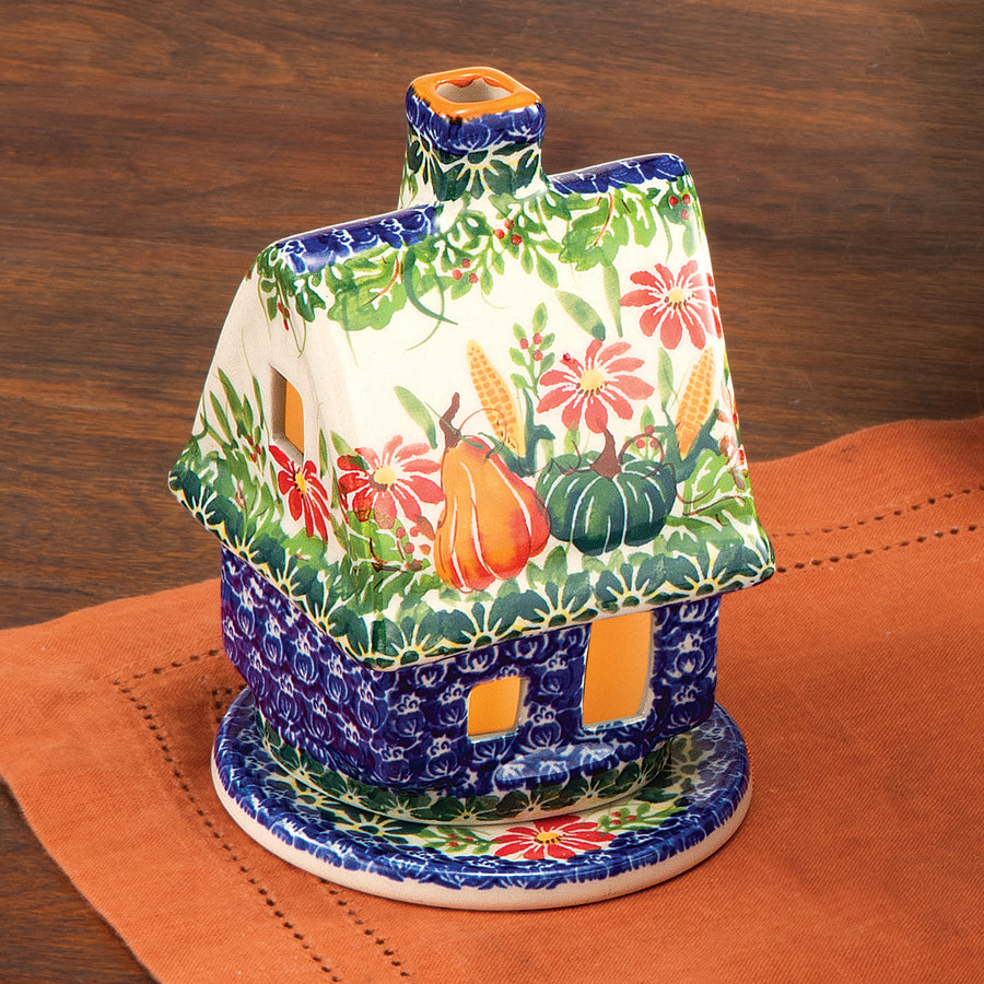 Polish Pottery Autumn Splendor House Luminary