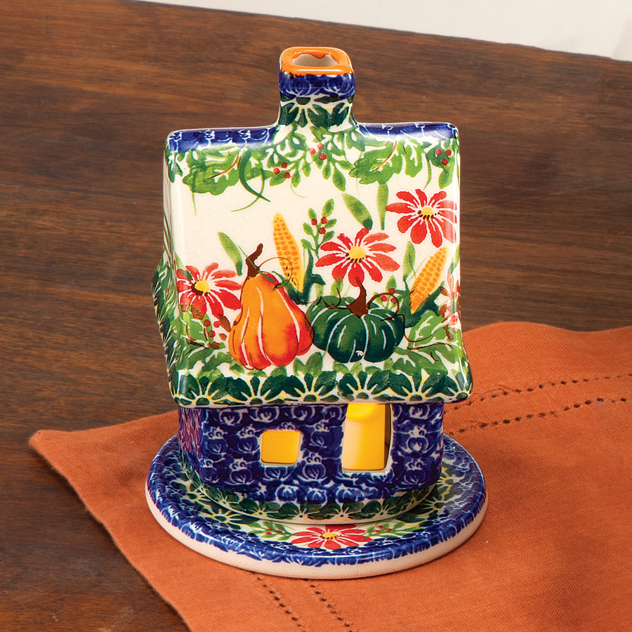 Polish Pottery Autumn Splendor House Luminary