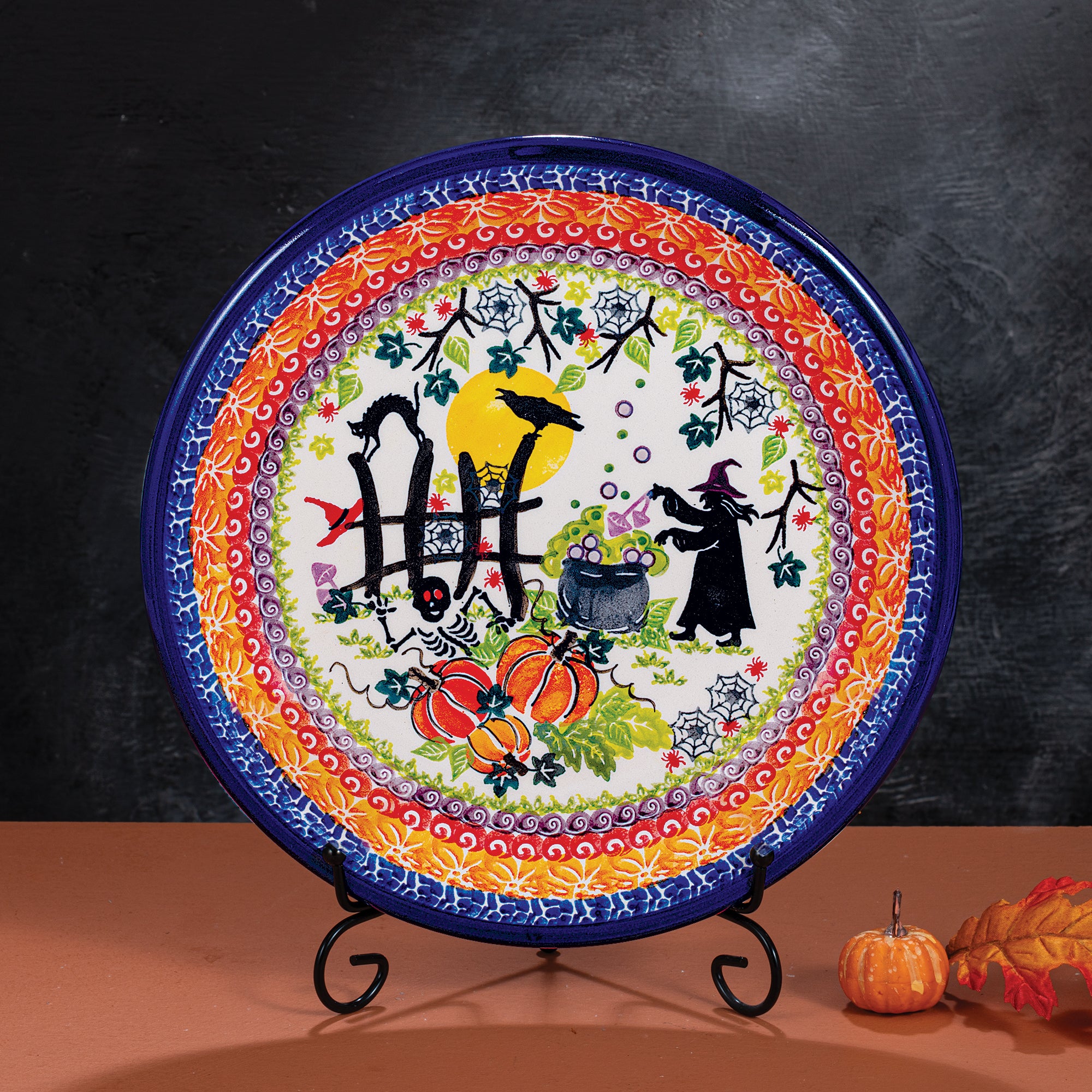 2024 Edition Halloween Polish Pottery Dinner Plate