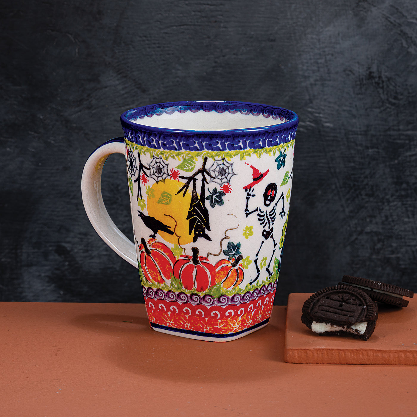 2024 Edition Halloween Polish Pottery Large Mug, 18oz.