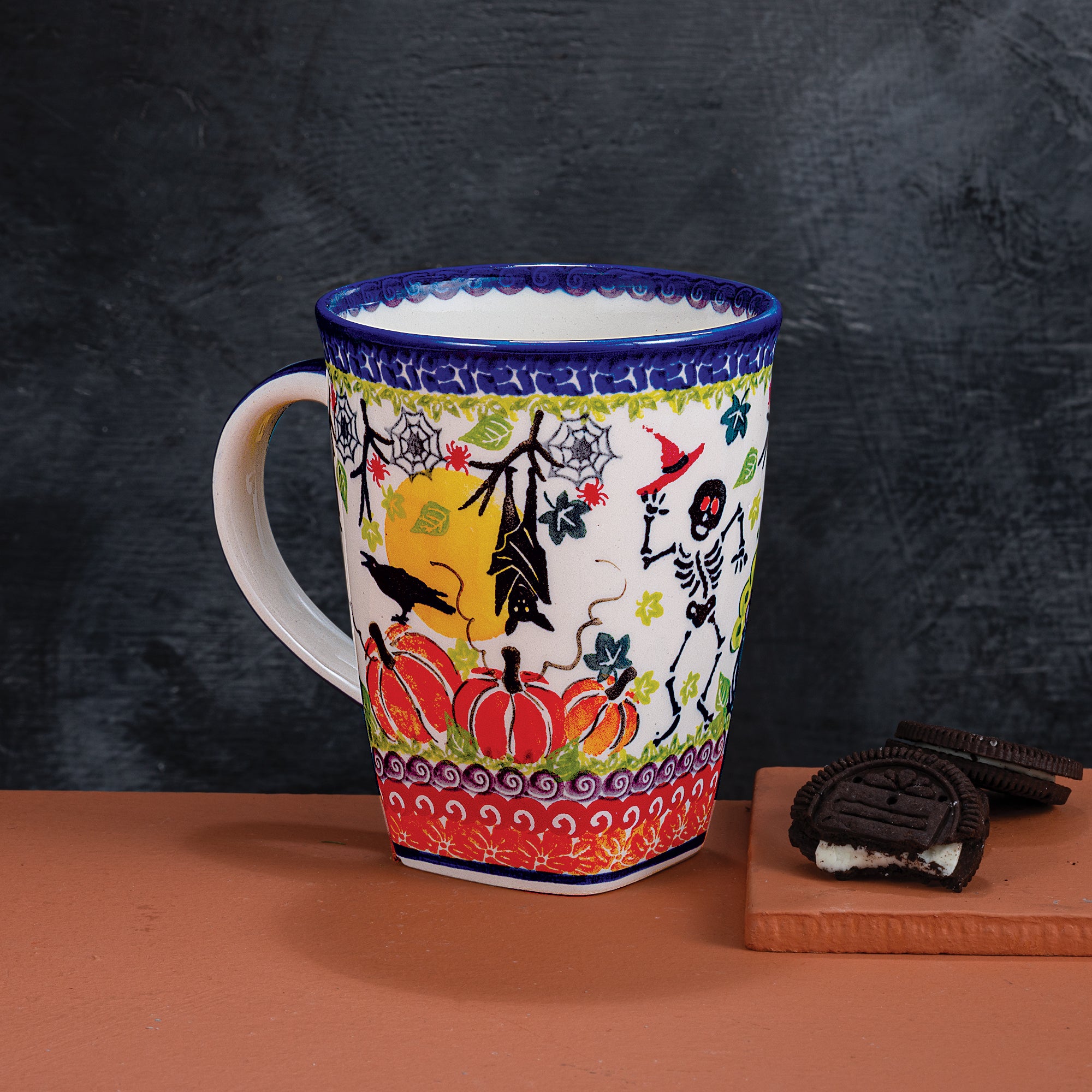 2024 Edition Halloween Polish Pottery Large Mug, 18oz.