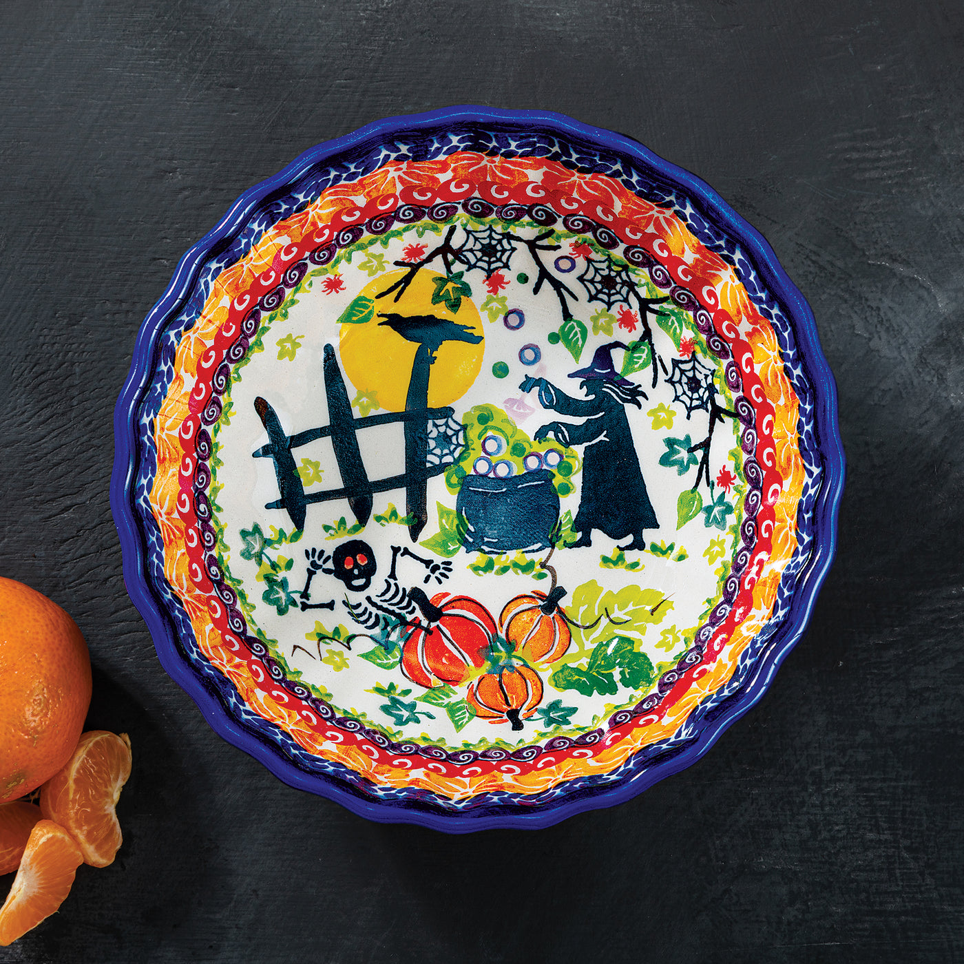 2024 Edition Halloween Polish Pottery Wavy Bowl