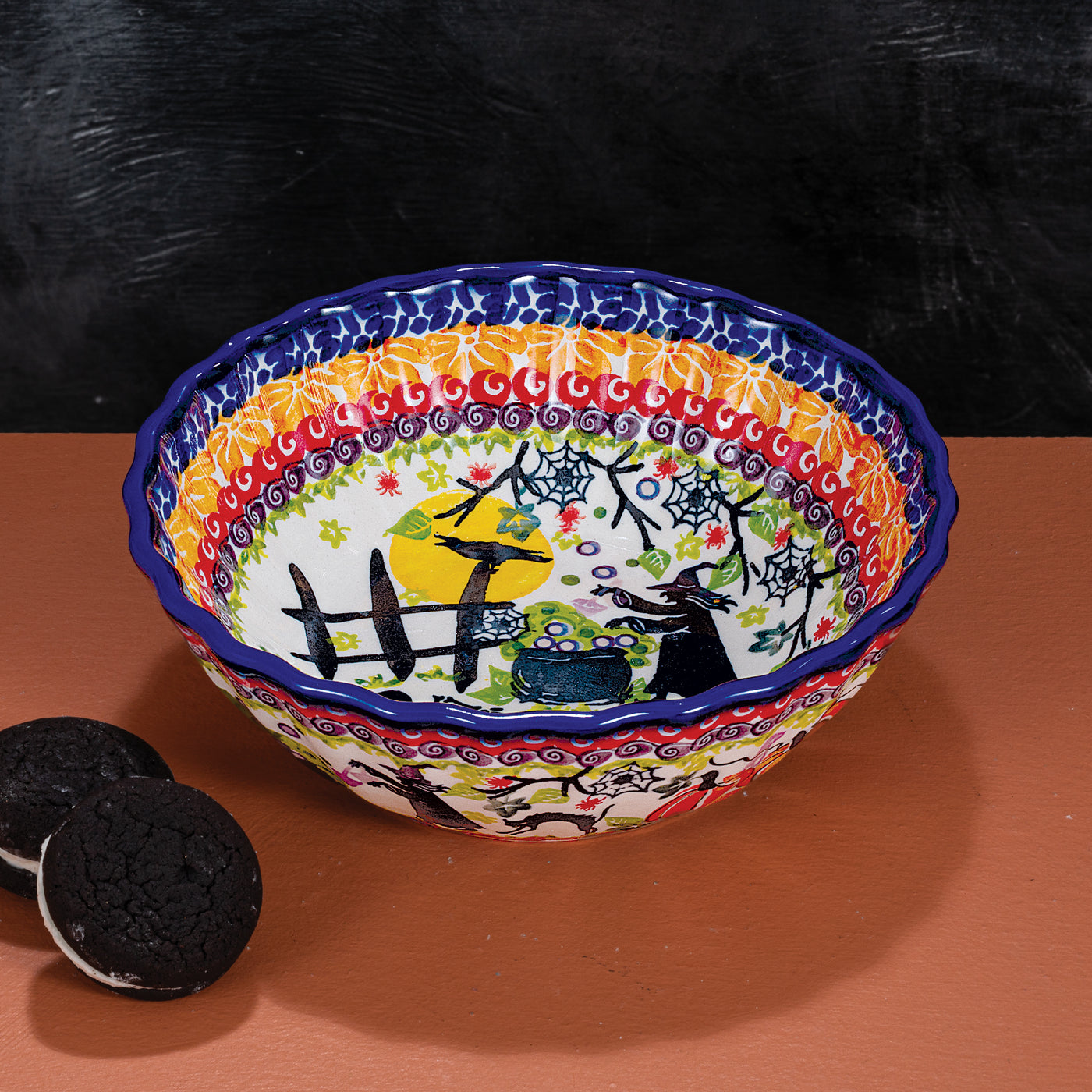 2024 Edition Halloween Polish Pottery Wavy Bowl