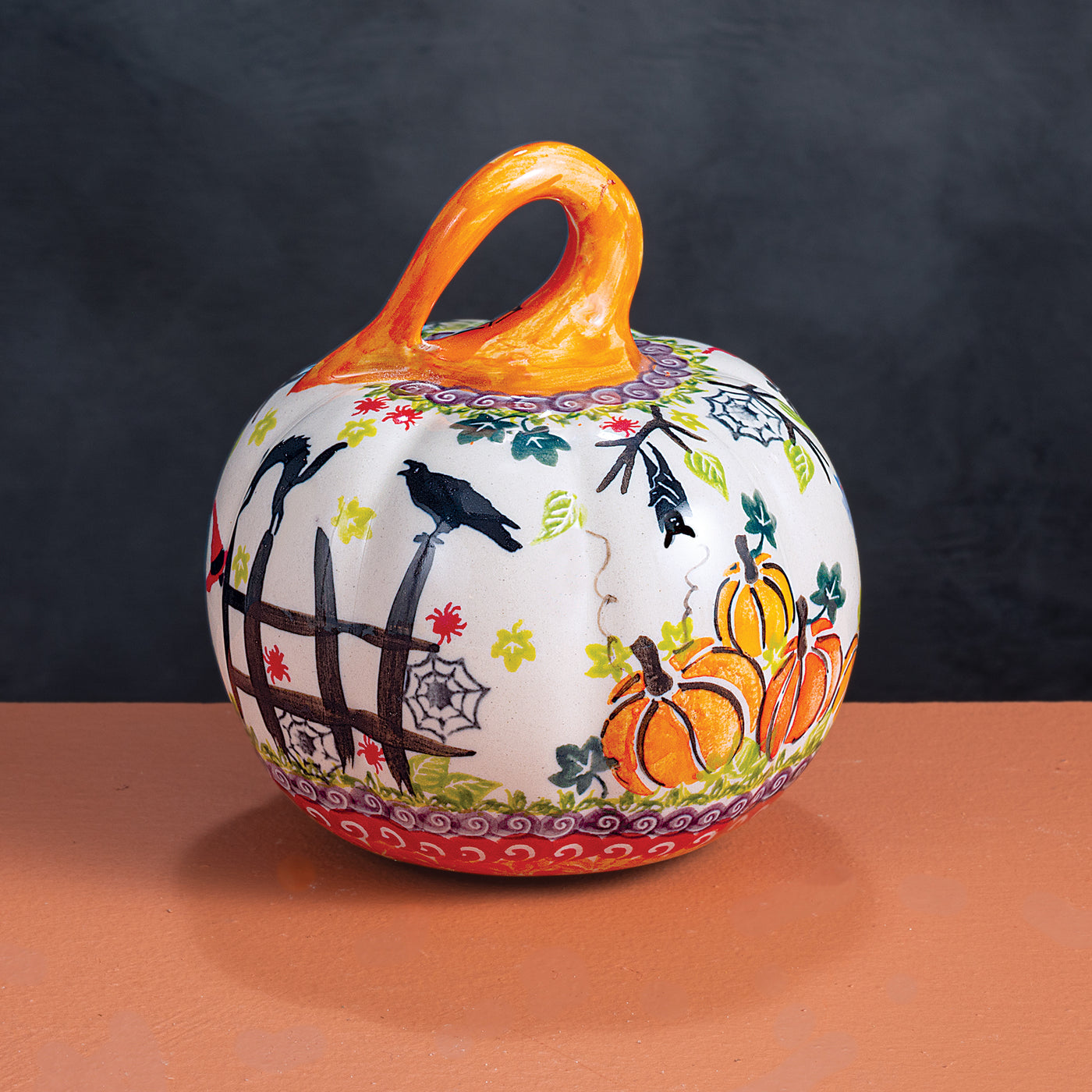 2024 Edition Halloween Polish Pottery Mini Pumpkin