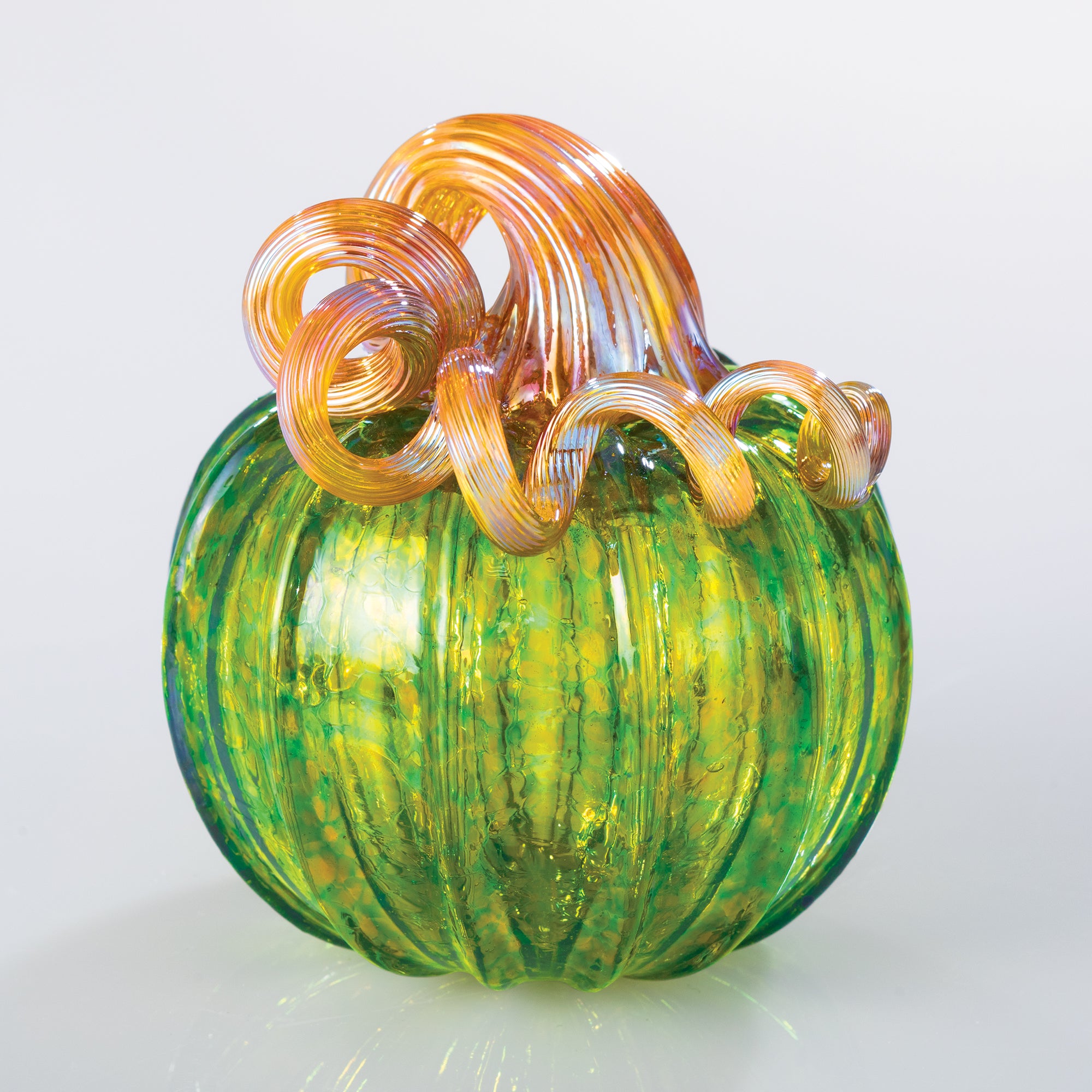 Hand-Blown Glass Sweet Kiwi Pumpkin