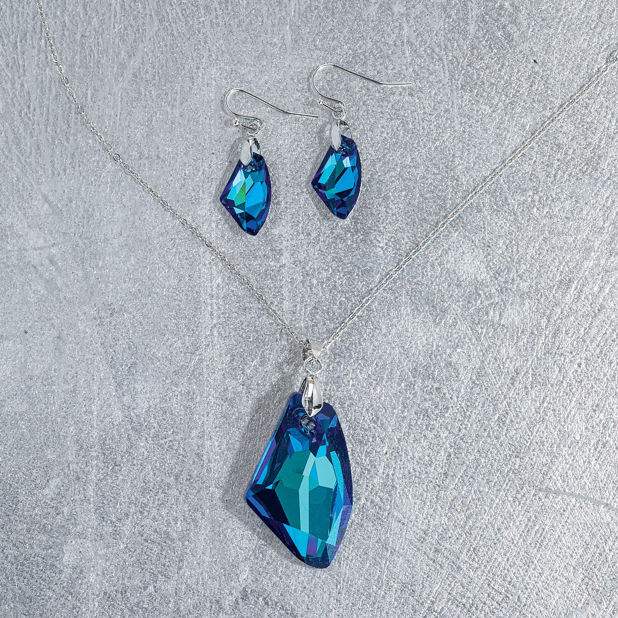 Swarovski Crystals high quality Blue Earring set