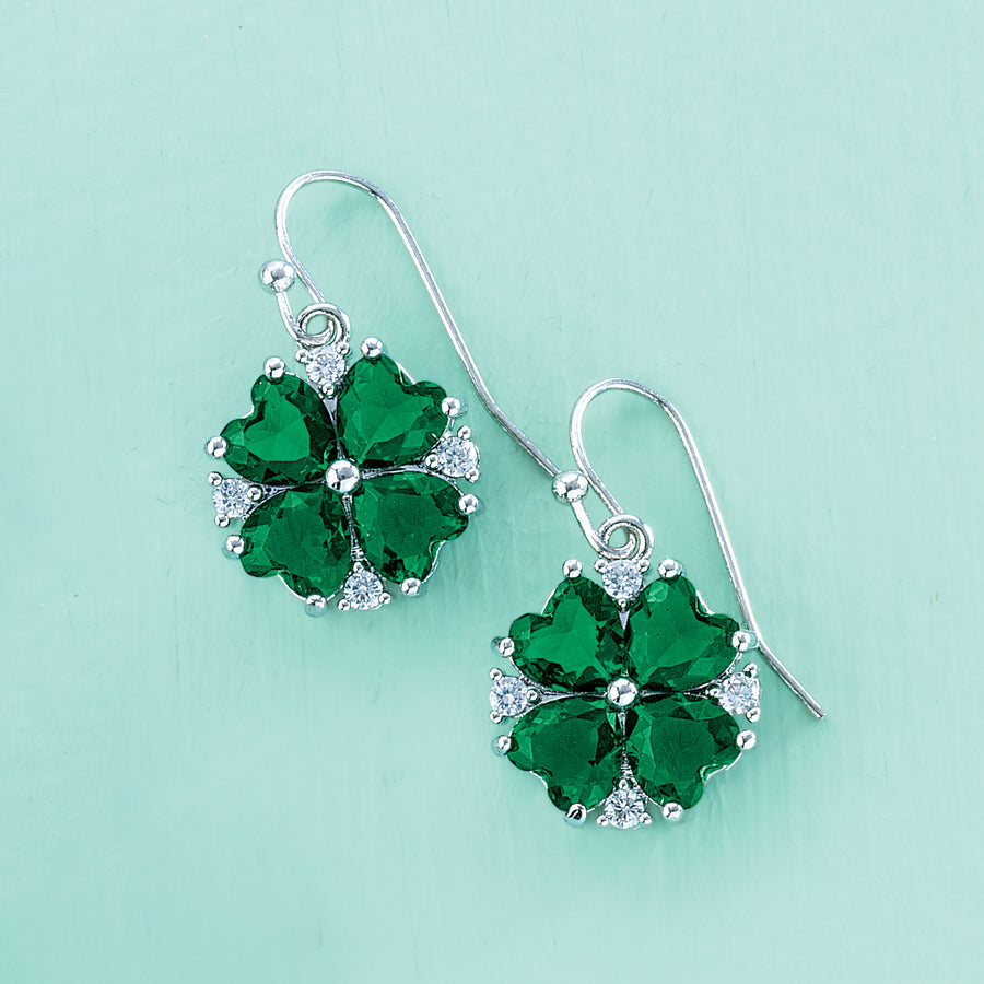 Crystal Clover Earrings